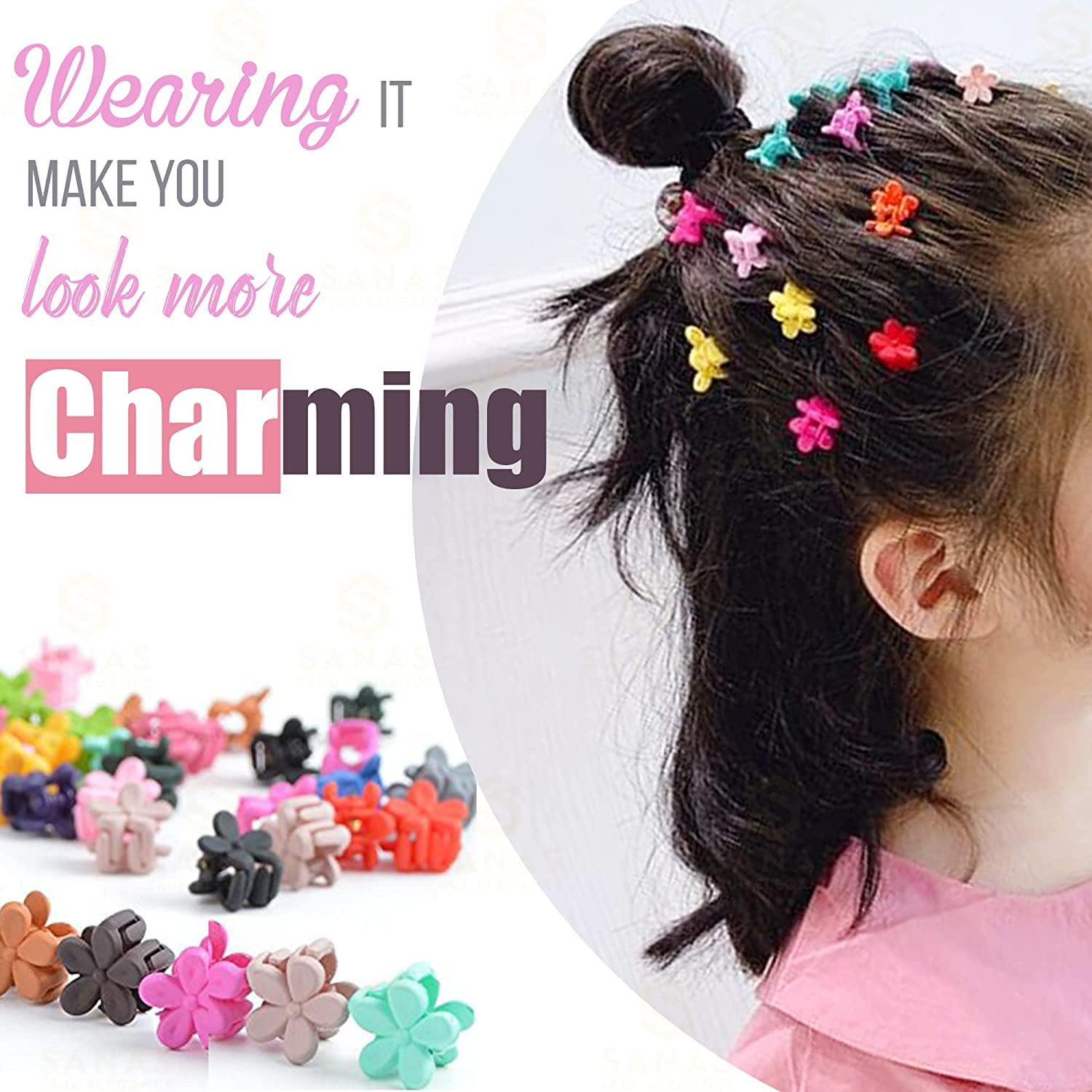 Dishita Creations Mini Claw Hair Clips Set - 40-Piece Mixed Colors for Baby Girls, Kids & Women | Perfect for School, Parties & Everyday Hairstyles