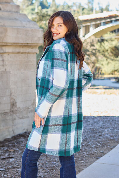 Stylish Plaid Button-Up Lapel Collar Coat for Men & Women | Trendy Fall Winter Jacket | Perfect for Office, Dating & Outdoor Activities