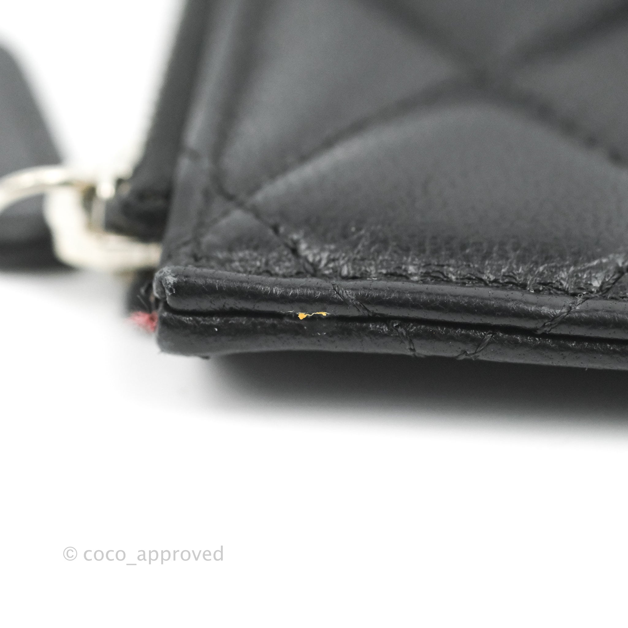 Chanel Black Lambskin Long Zip Wallet Phone Holder - Luxury Leather Card Case for Women, Perfect for Everyday Use & Travel Accessories