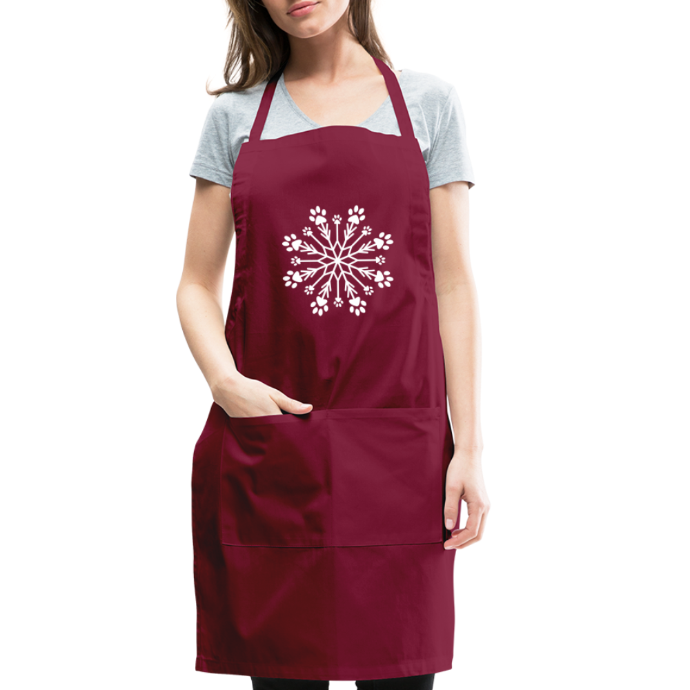 Adjustable Dog Apron for Small & Medium Dogs - Snowflake Design Pet Bib for Mealtime & Grooming - Waterproof & Easy to Clean Dog Accessories for Feeding, Bathing & Outdoor Activities