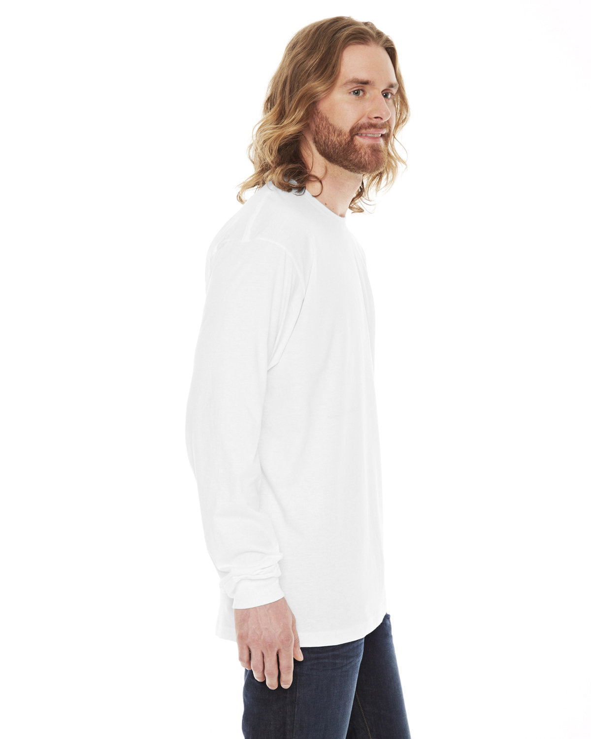 American Apparel 2007W Unisex Fine Jersey Long Sleeve T-Shirt - Soft Cotton Crewneck Tee for Men & Women - Perfect for Casual Wear, Layering & Everyday Comfort