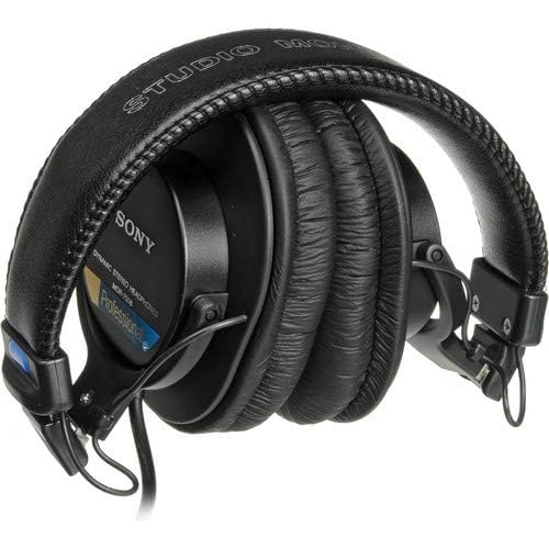 Sony MDR-7506 Professional Studio Headphones with Slappa Hard Case Bundle - Perfect for Recording, Mixing & DJing