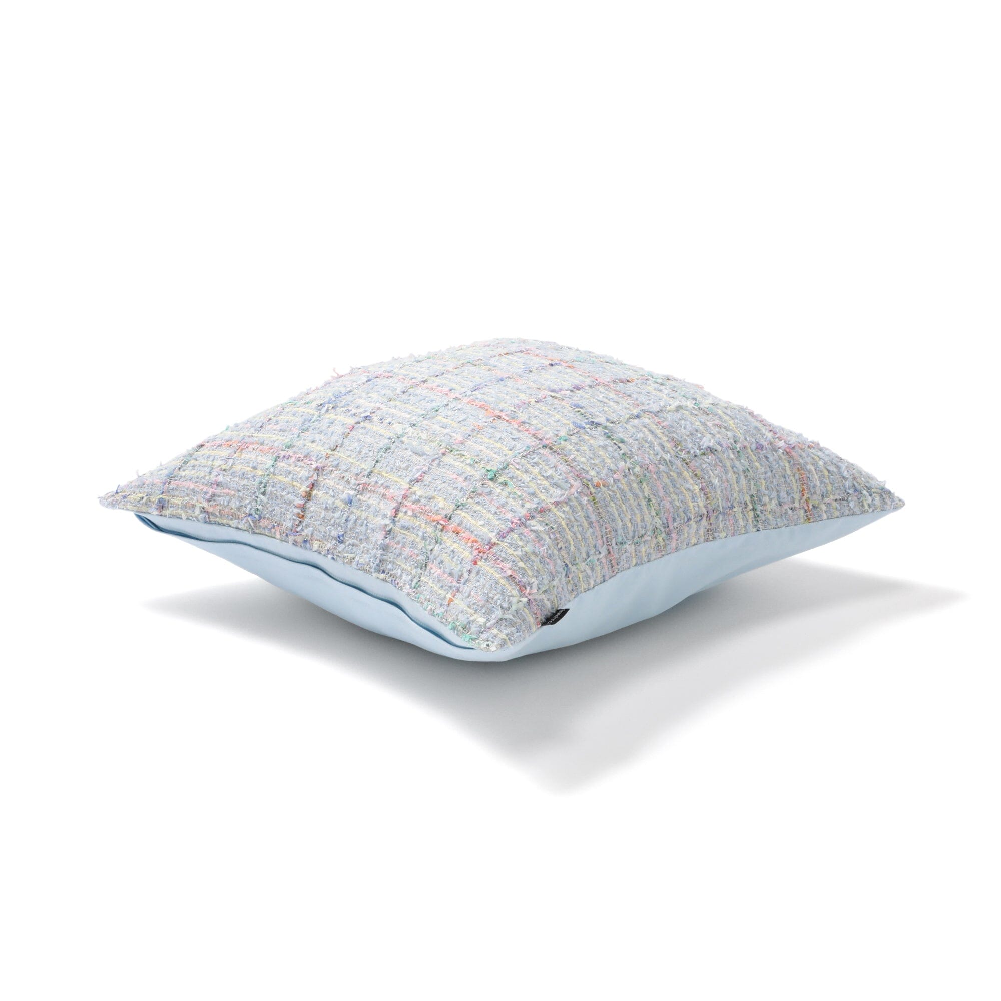 Premium Tweed Cushion Cover 18x18 Inches - Soft Blue Home Decor for Sofa, Bed & Living Room - Stylish Throw Pillow Case for Modern Interior Design