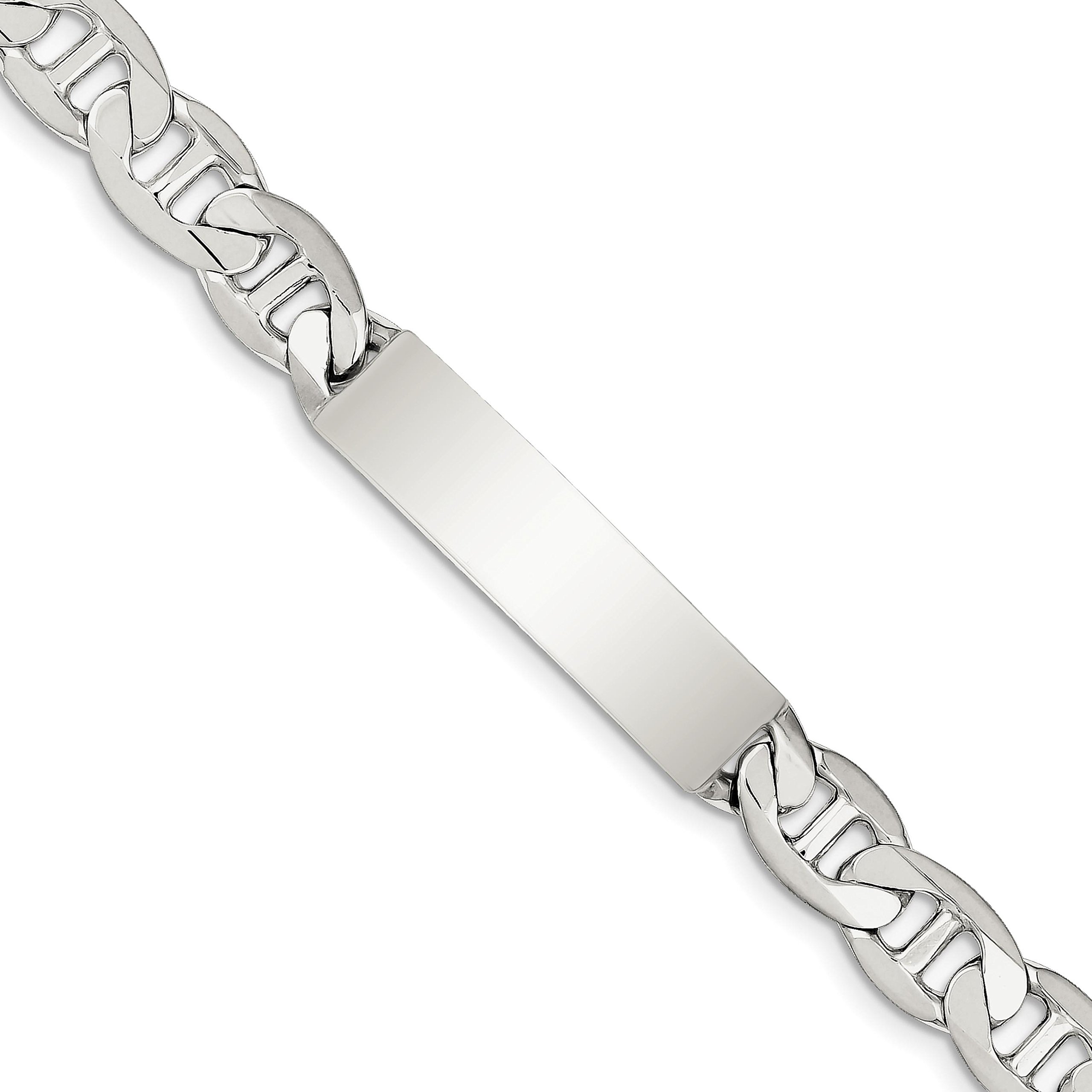 FindingKing Sterling Silver Anchor ID Bracelet 8.5