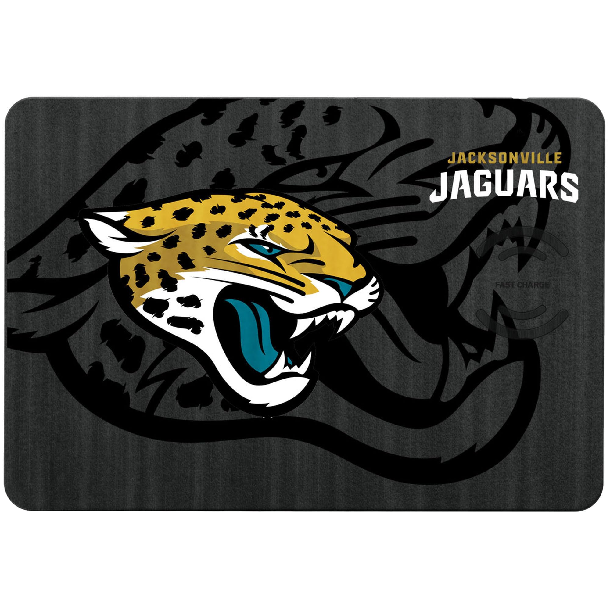 Jacksonville Jaguars NFL Wireless Charging Pad with Mouse Pad - Fast Qi-Compatible Charger for iPhone, Samsung, AirPods | Perfect Gaming & Office Desk Accessory for Football Fans