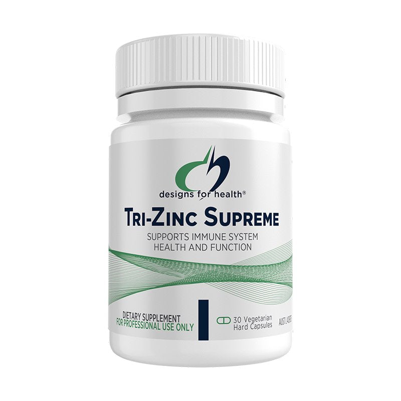 Designs for Health Tri Zinc Supreme - Premium Zinc Supplement for Immune Support & Gut Health - Ideal for Daily Wellness & Immune Boosting