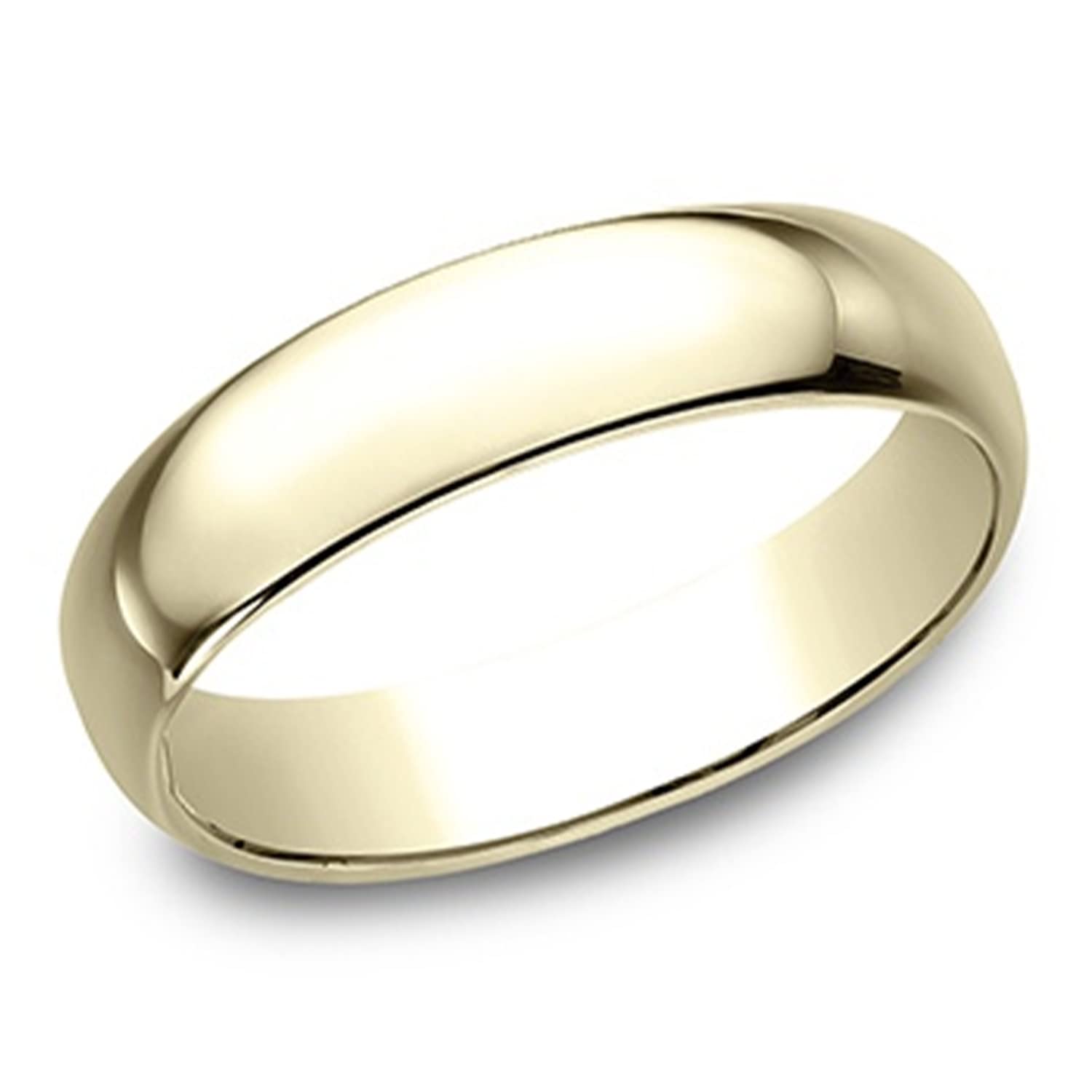 10K Gold Men's Wedding Band - Oval 5mm Eros Jewelry Wedding Ring for Him - Perfect for Engagements, Anniversaries & Special Occasions