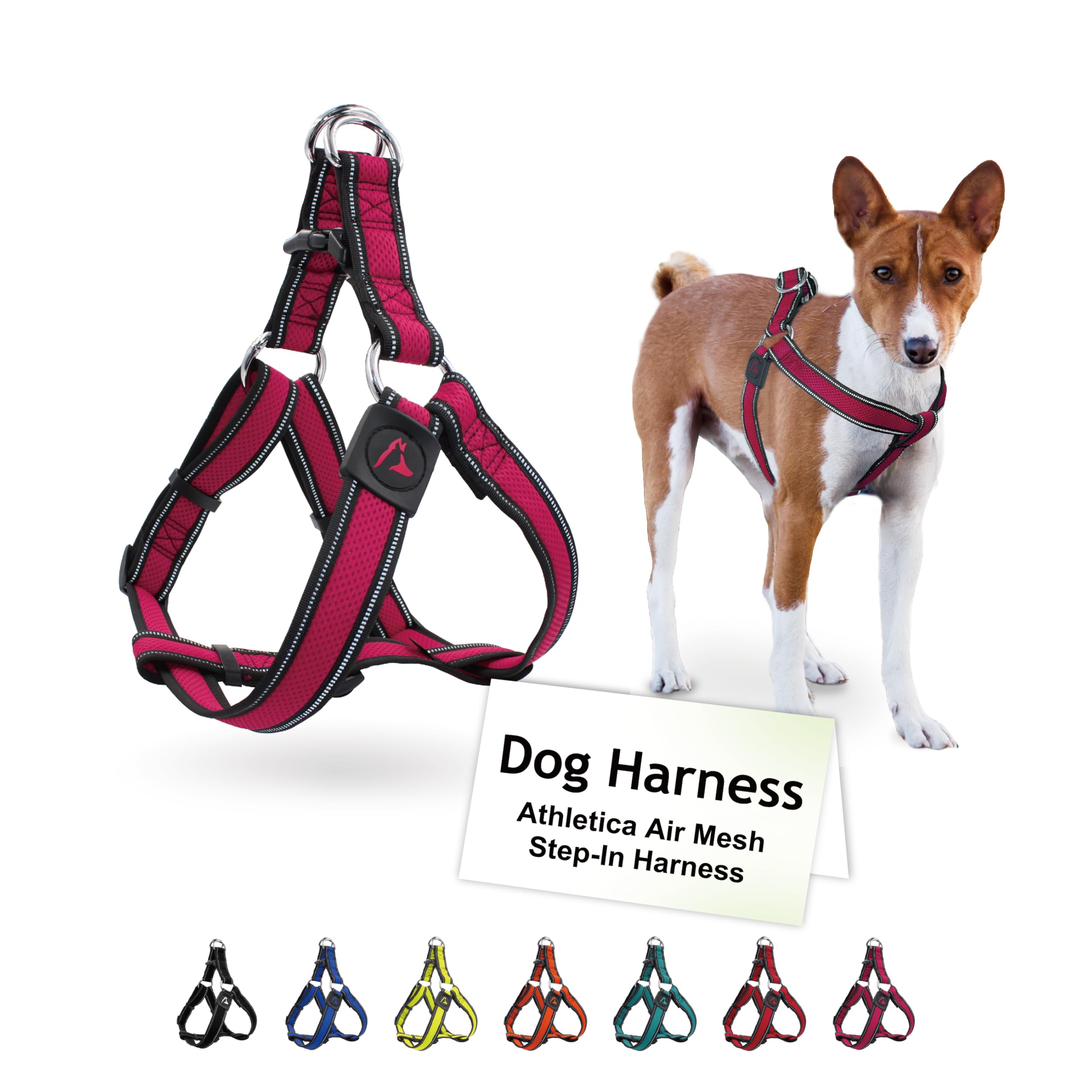 Athletica Air Mesh Step-in Dog Harness - Lightweight & Breathable Pet Vest for Small to Medium Dogs - Perfect for Walking, Running & Outdoor Adventures