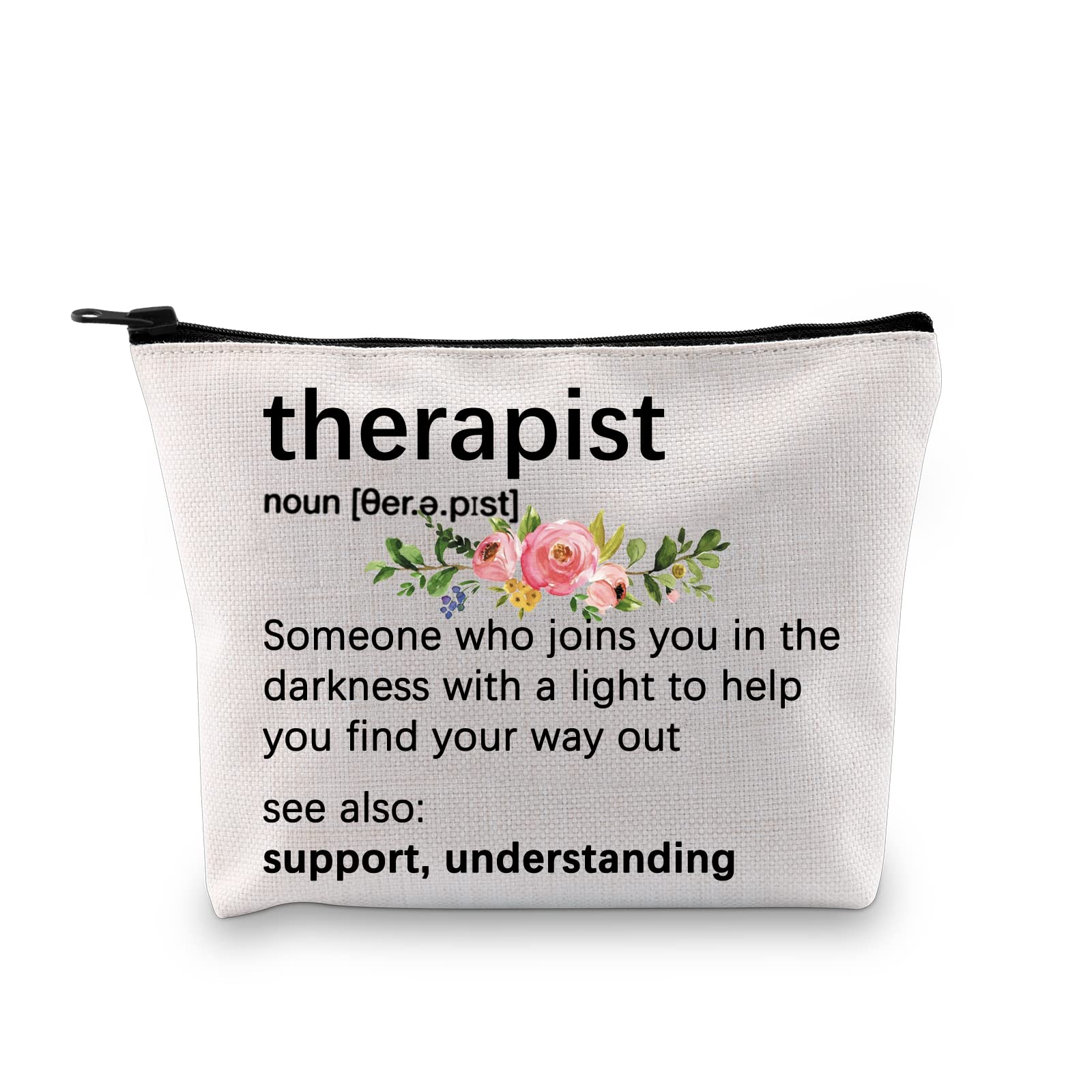 Therapist Gift Makeup Bag - Perfect Thank You Gift for Speech Language Pathologist, SLP & Mental Health Therapists | Ideal for Work, Travel & Daily Essentials