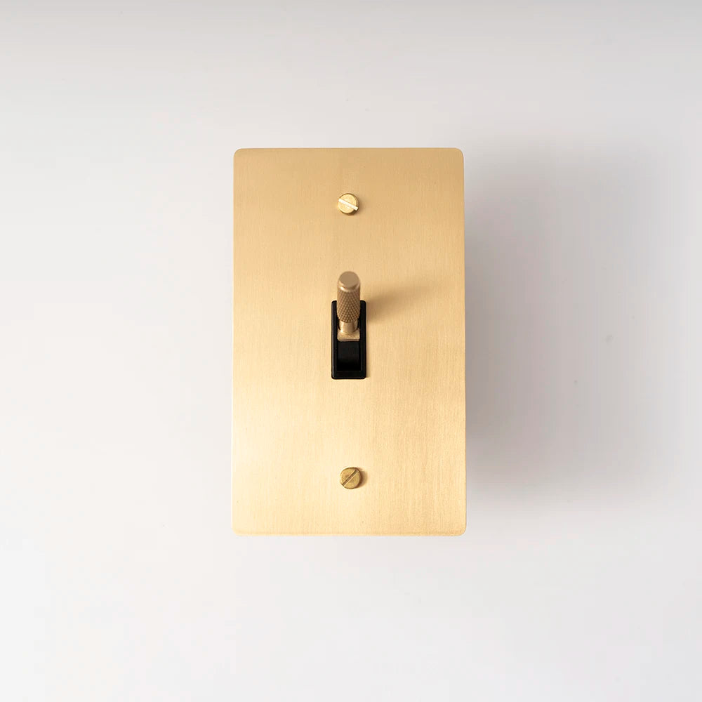 Vintage Brass Toggle Light Switch - Classic Style for Home, Office & Industrial Use - Durable Metal Electrical Switch for Wall Lighting Control