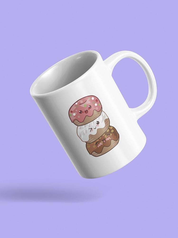 Tower of Donuts Ceramic Coffee Mug - Fun Donut-Themed Cup for Coffee, Tea & Hot Drinks - Perfect for Office, Home & Gift Giving