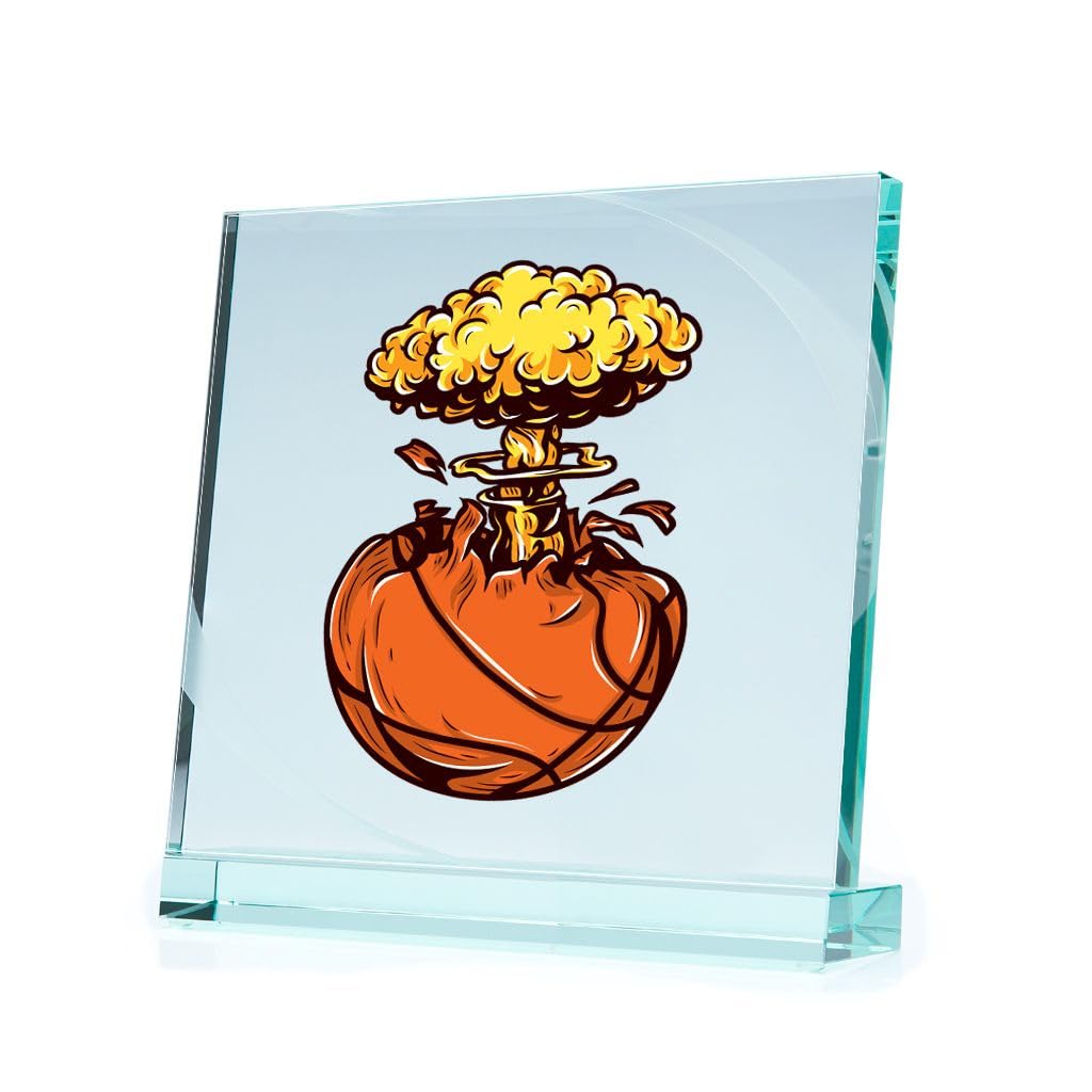 Basketball Explosion Sticker Decals - Weatherproof Vinyl for Laptops, Tablets & Sports Gear (12x8.2 Inch) - Perfect for Basketball Fans, DIY Decor & Team Spirit Accessories