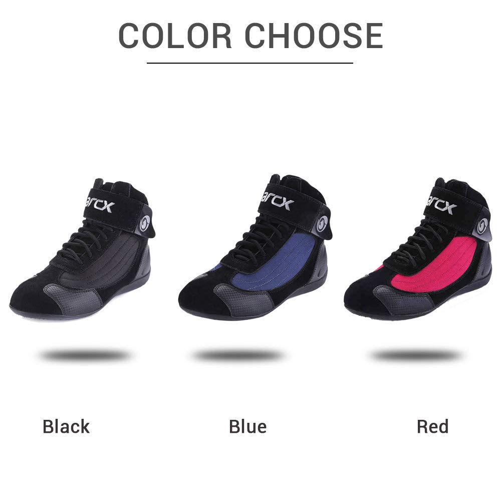 HEROBIKER Men's Motorcycle Combat Boots - Durable Racing & Hiking Shoes for Outdoor Work & Adventure - Mid Ankle Safety Footwear for Riding, Hunting & Construction