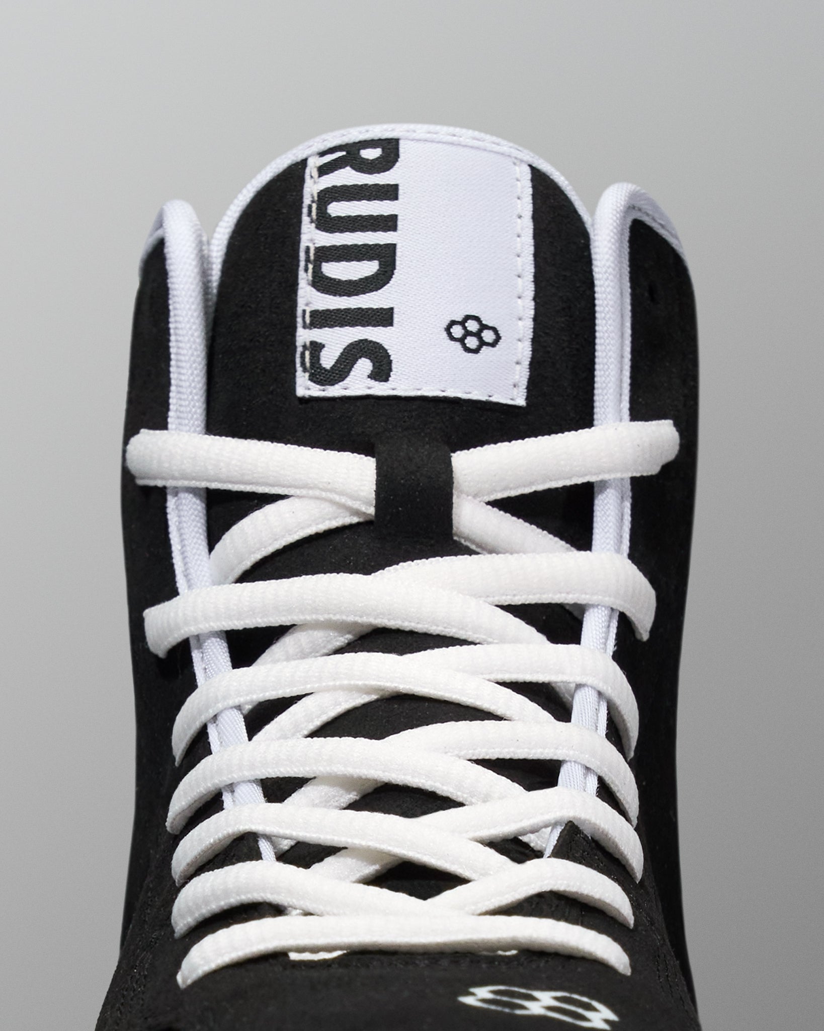 RUDIS International Adult Wrestling Shoes - Black/White | Lightweight & Durable for Training & Competition | Perfect for Wrestling, MMA & Grappling