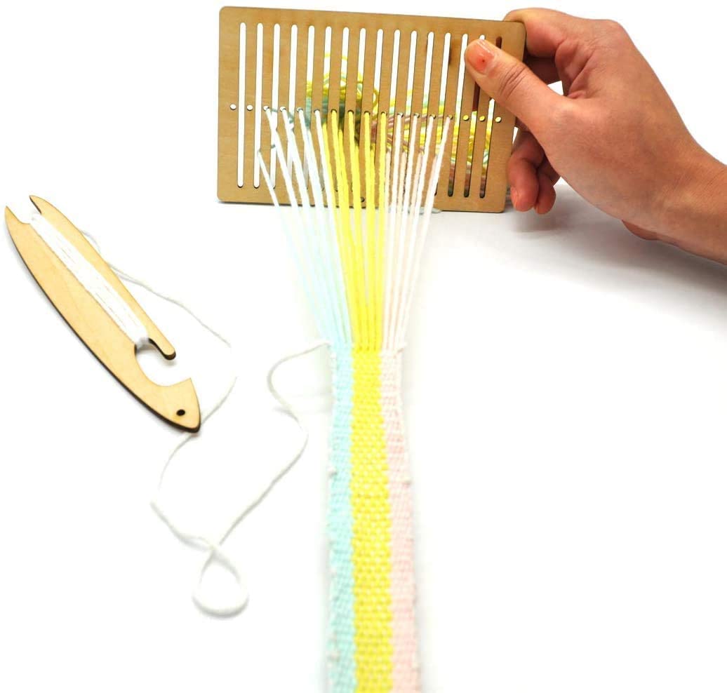 AHOHOS Wooden Weaving Loom Kit - DIY Craft Supplies for Adults, Multi-Functional Weaving Frame for Tapestry & Table Loom - Perfect for Home Decor, Wall Art & Handmade Gift Making