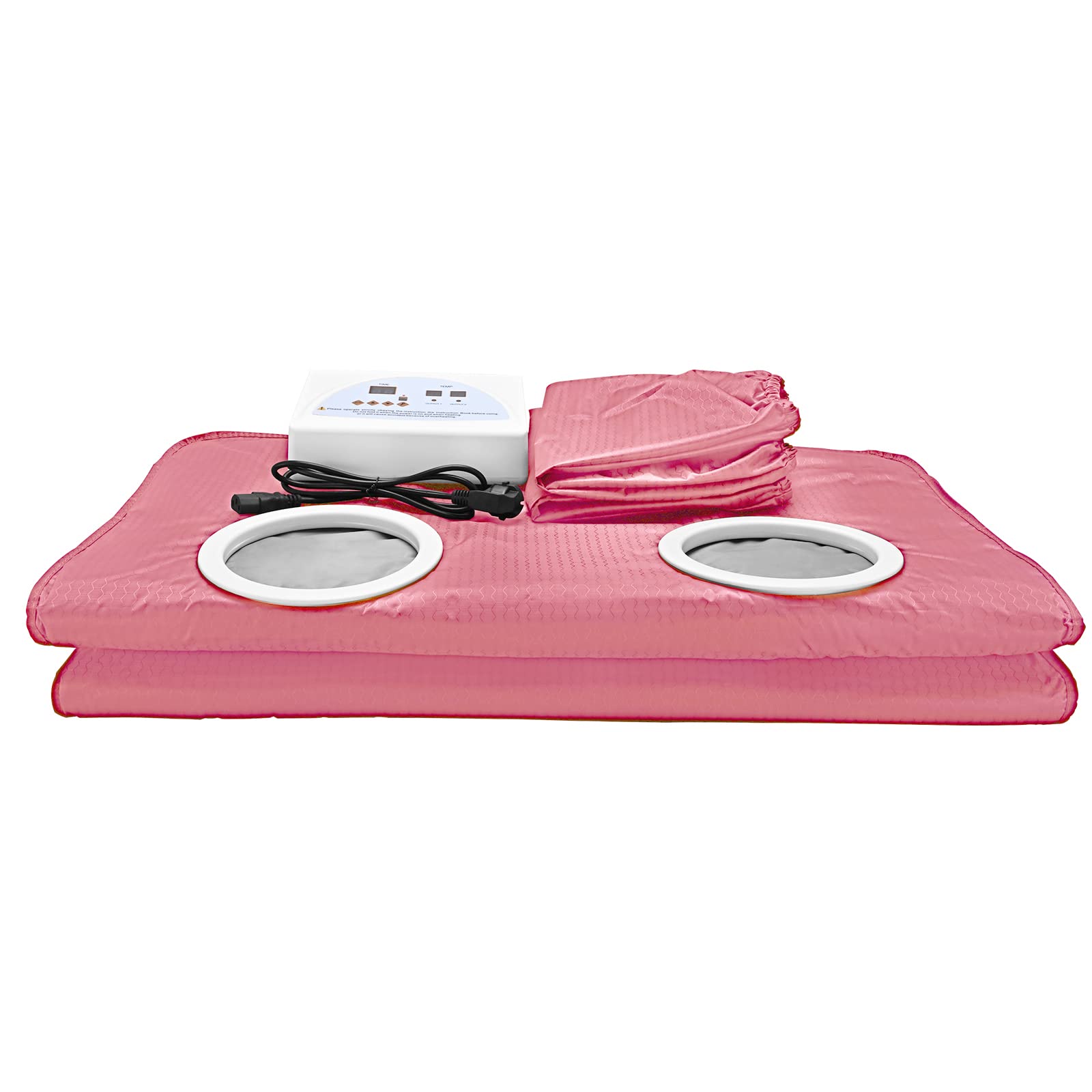 Far Infrared Sauna Blanket with Sleeves - Portable Heating Body Wrap for Weight Loss, Detox & Relaxation - Oxford Fabric Sweat Wicking Technology - Perfect for Home Spa, Beauty Salon & Wellness Therapy (Pink)
