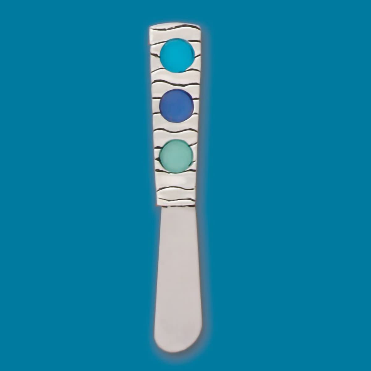Premium Spirit Butter Spreader Knife - Wave Design (Blue) - Soft Cheese & Butter Knife, Elegant Kitchen Gadget, Unique Home Decor & Gift Idea for Cheese Lovers, Dinner Parties & Housewarming Gifts