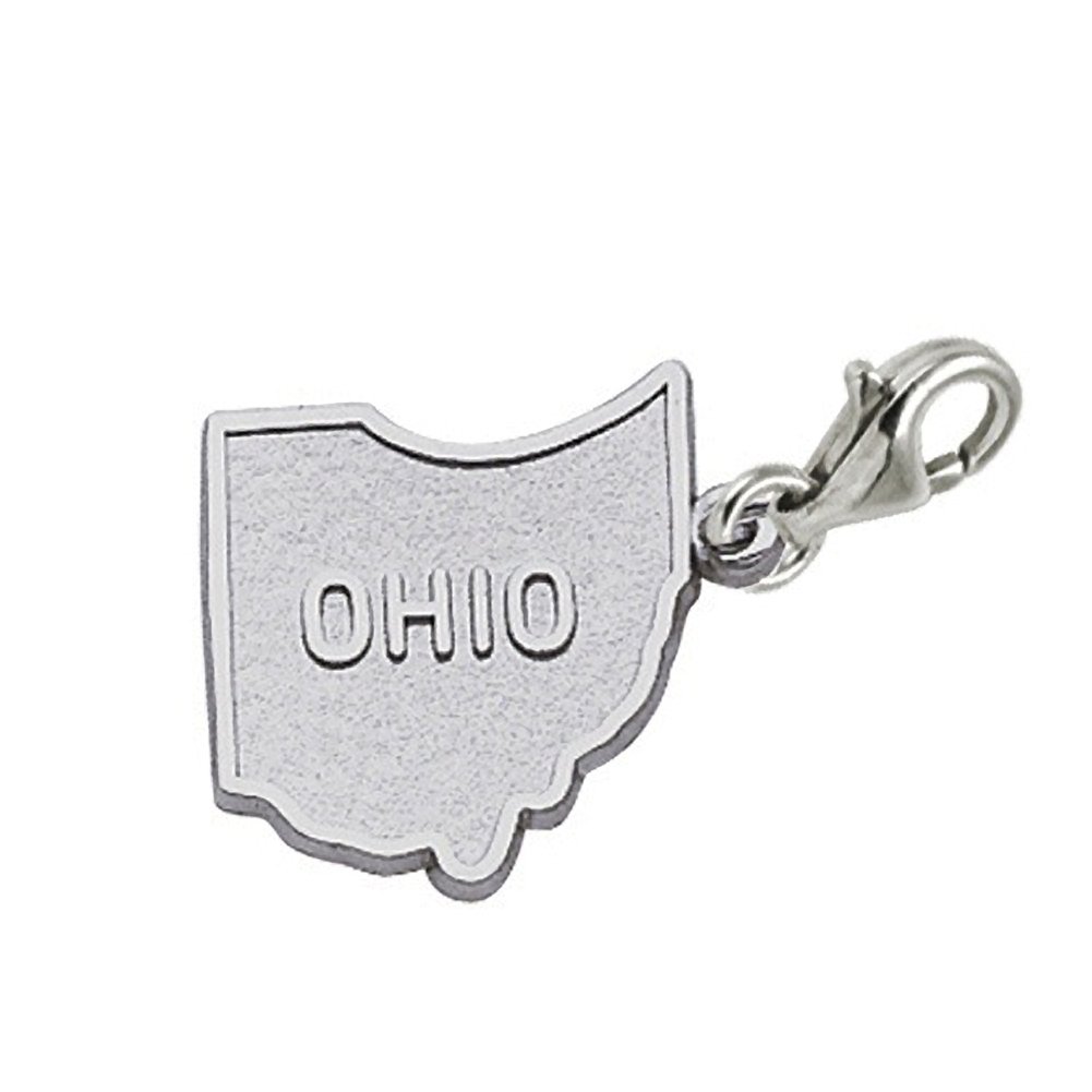 Ohio Lobster Claw Clasp Charm - Sterling Silver Jewelry Findings for Bracelets & Necklaces - Perfect for DIY Jewelry Making and Gift Giving