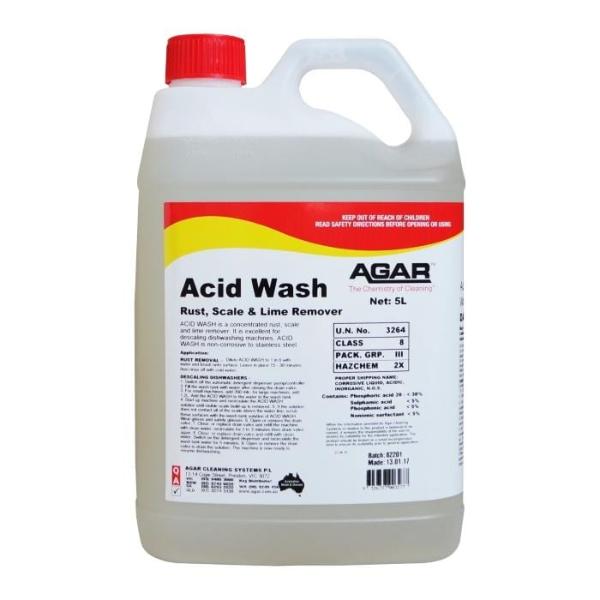 5L Concentrated Agar Acid Wash Descaler - Powerful Rust, Scale & Lime Remover for Industrial & Home Use - Perfect for Cleaning Appliances, Pipes & Surfaces
