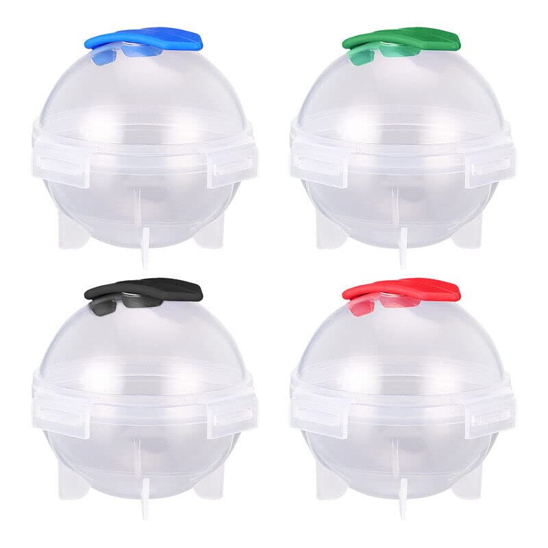 4-Piece 2-Inch Round Ice Ball Maker Mold - Silicone Sphere Ice Cube Tray for Whiskey, Cocktails & Bourbon - Perfect for Home Bars, Parties & Gift Giving