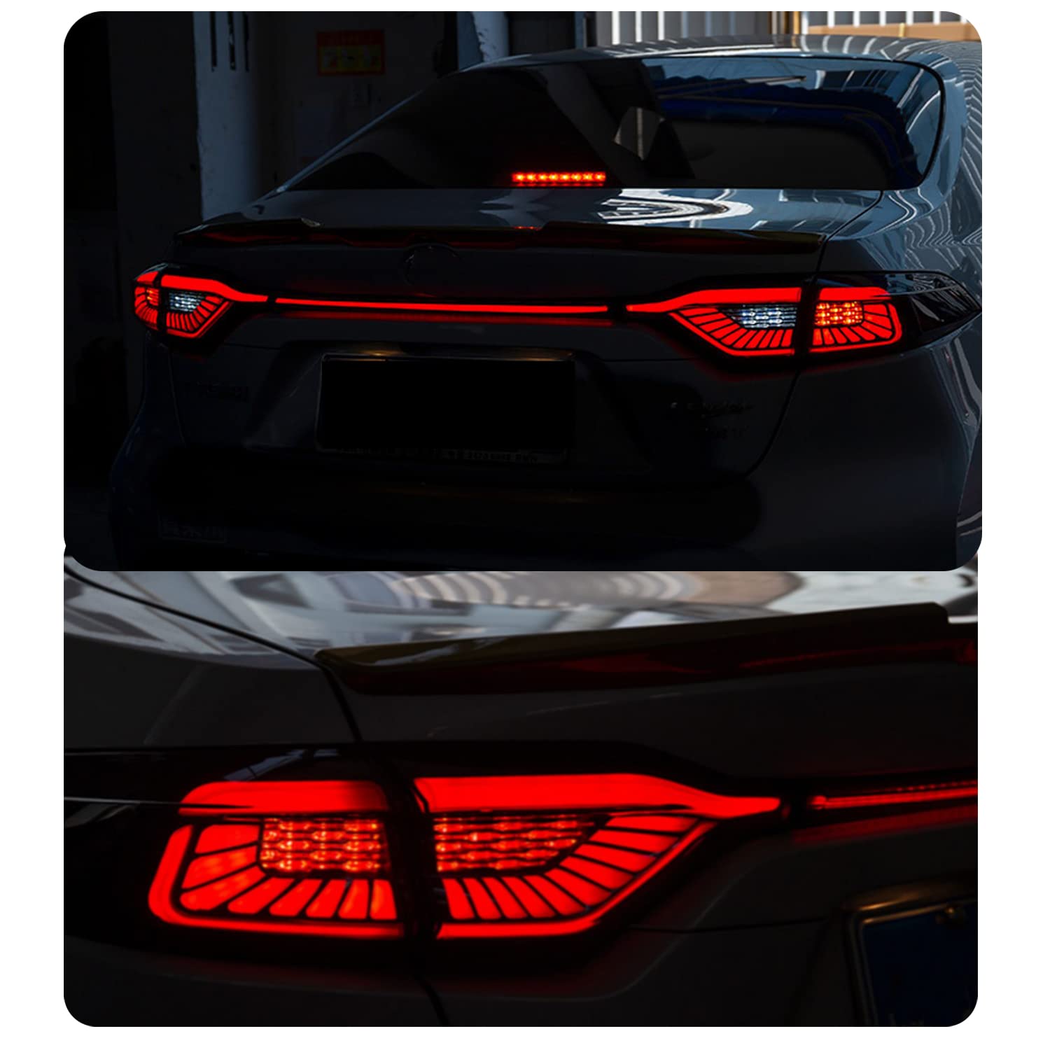 2020-2023 Toyota Corolla LED Tail Lights - 4PCS Sequential Turn Signal Tailgate Light with DRL & Startup Animation | Rear Lamp Assembly Upgrade for Enhanced Style & Safety