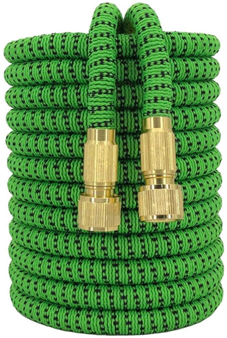 **25 FT Expandable Garden Hose with Spray Gun - High Pressure Magic Rubber Hose, Solid Brass Fittings for Watering, Car Wash & Outdoor Cleaning - Durable & Lightweight EU Water Pipe**    *(Perfect for Gardening, Lawn Care, Washing Cars, and Outdoor Watering Tasks)*