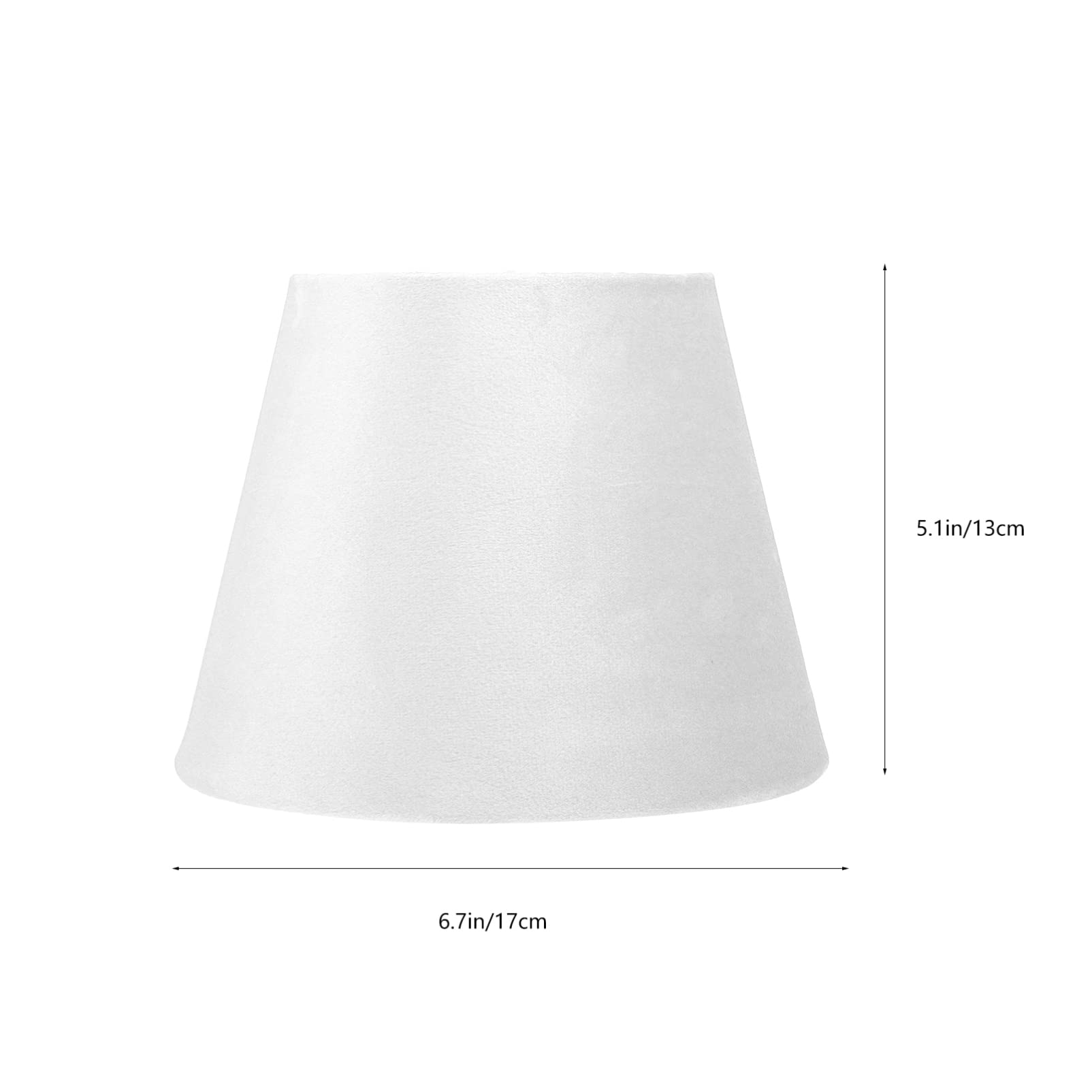 Velvet Lampshade Replacement - 1pc White Chandelier & Desk Lamp Shade with E27 Base - Soft Velvet Fabric for Elegant Home Decor | Perfect for Bedroom, Living Room & Office Lighting