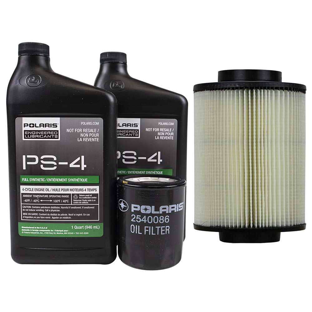Polaris OEM Oil & Fluid Change Kit with Air Filter for 2012-2014 Ranger 800 Crew - Complete Maintenance Solution for ATV & UTV Off-Road Adventures