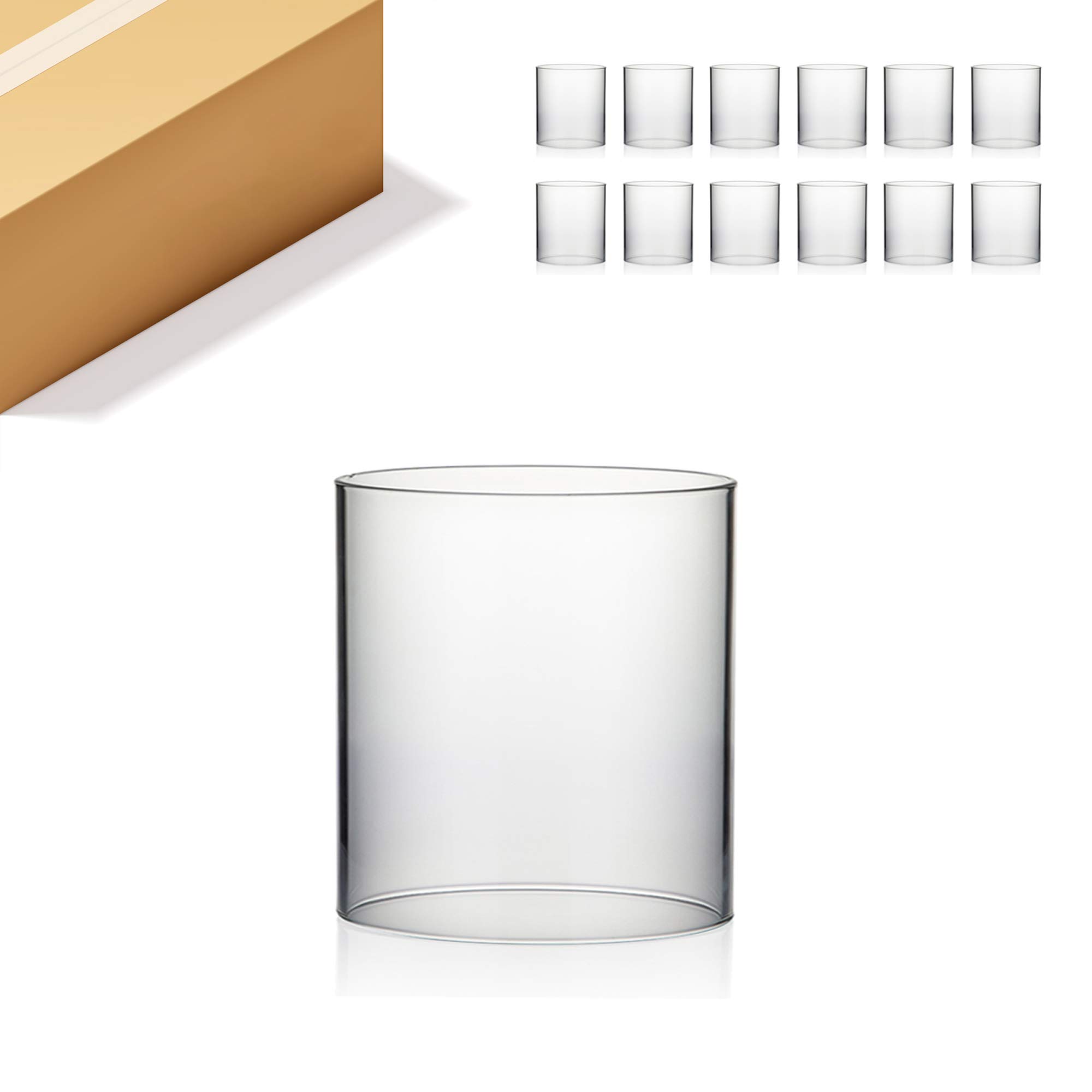 WGVI Clear Glass Hurricane Candle Holder Sleeve - 5.5