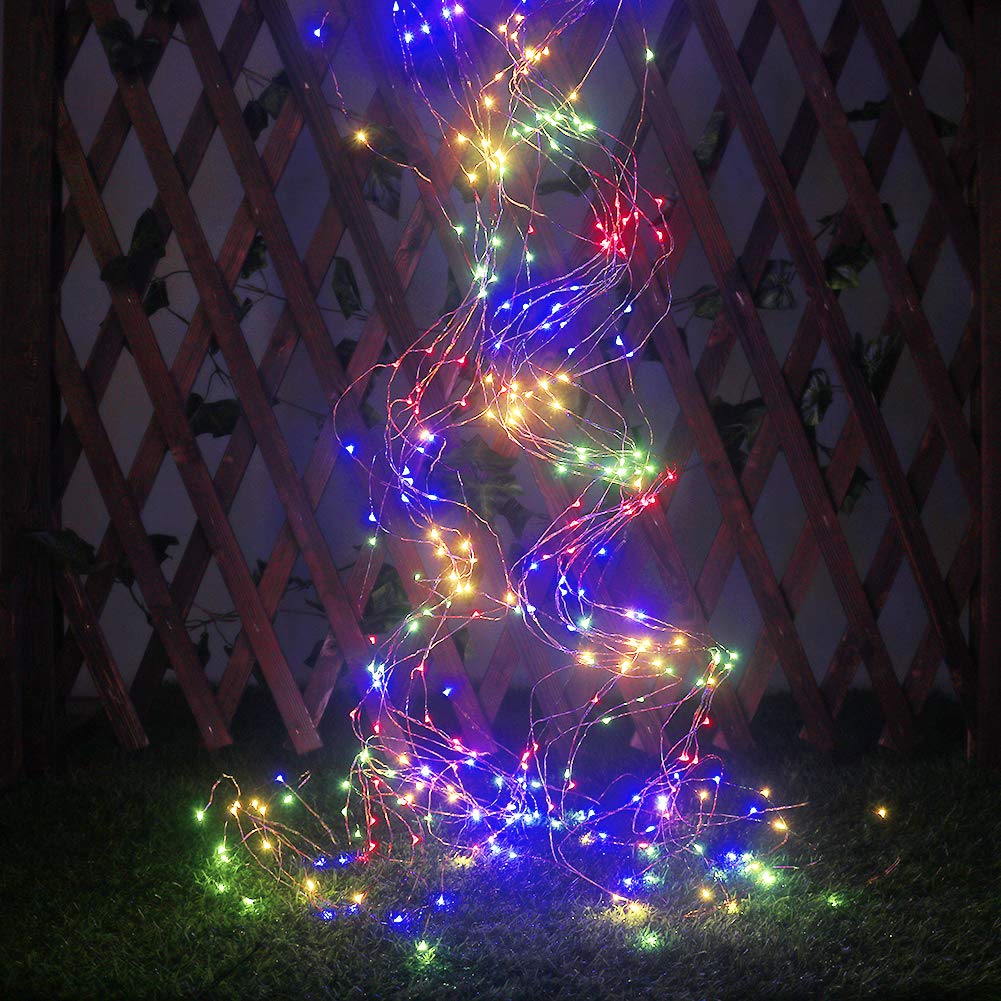 Xingpold 200 LED Solar String Lights - 10 Strands Multicolor Waterproof Fairy Lights for Outdoor Decor, Garden, Patio, Christmas Tree | Perfect for Backyard, Wedding, Party & Holiday Decoration