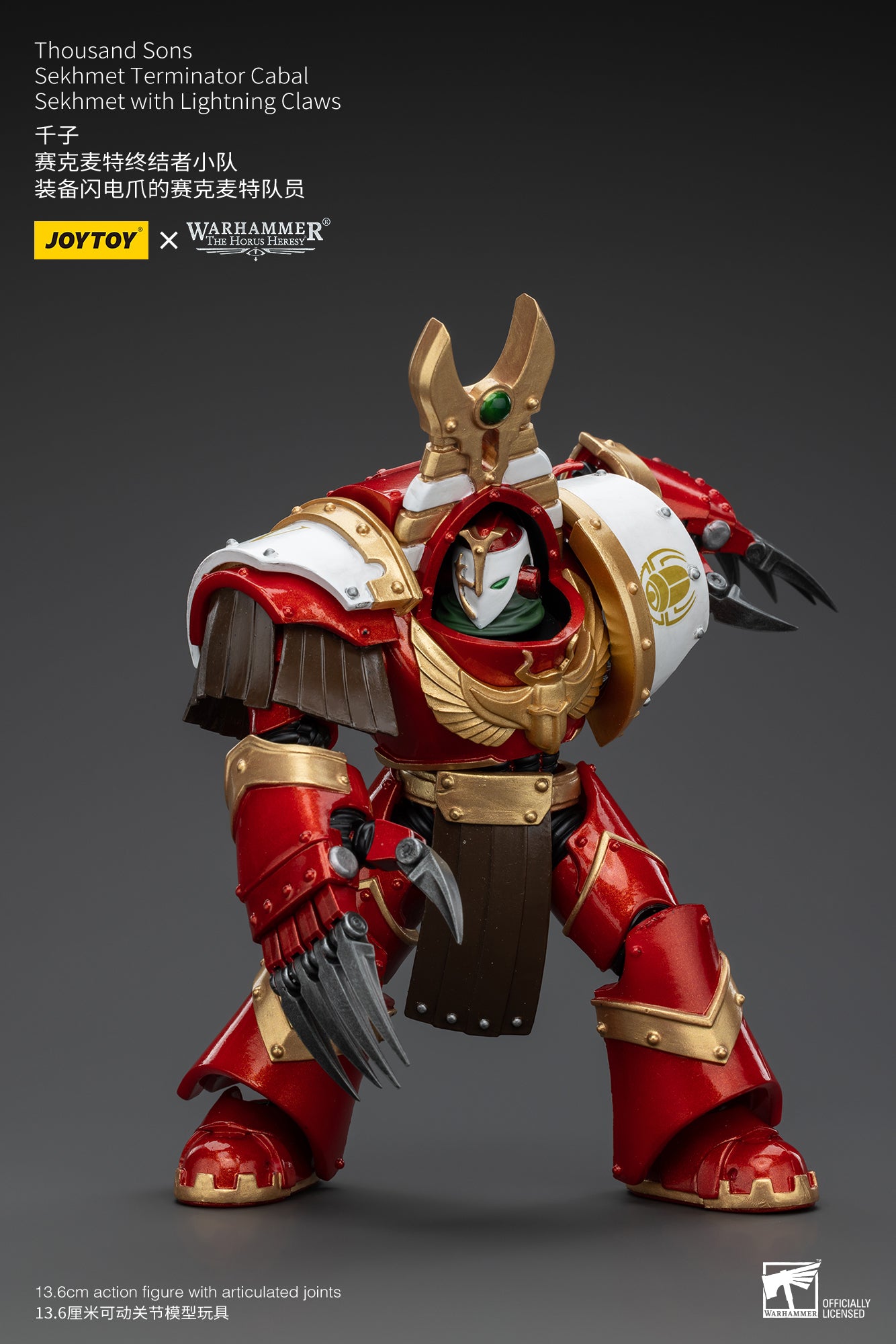 JOYTOY 1/18 Scale Warhammer The Horus Heresy Thousand Sons Sekhmet Terminator Cabal Action Figure - Collectible Model for Display, Gaming & Warhammer 40K Scenes