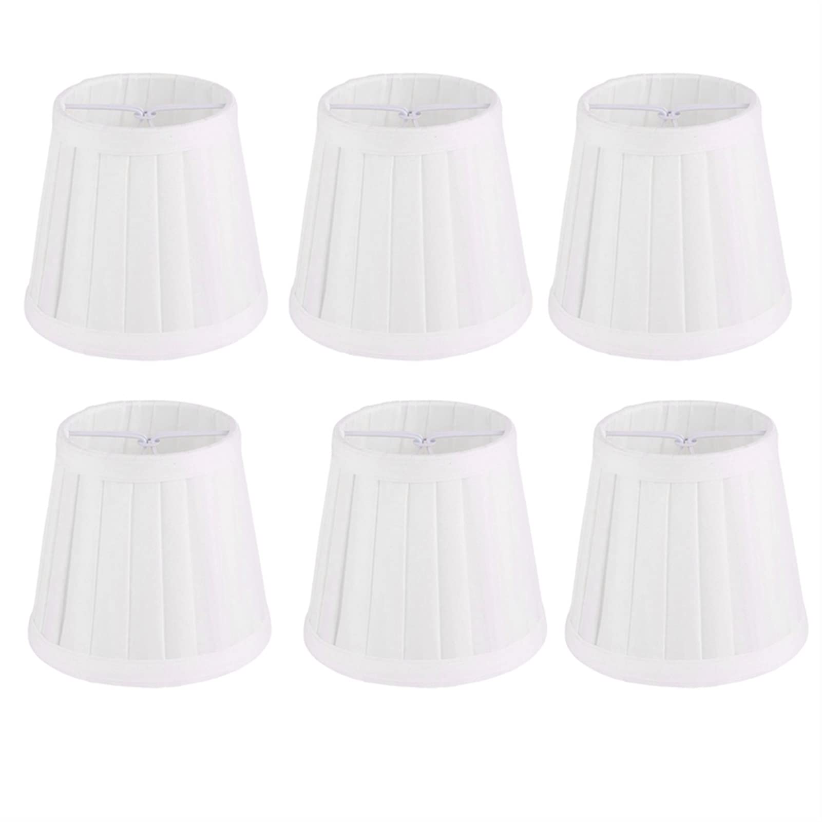 3-Pack Small Lamp Shades for Chandeliers - Clip-On Candelabra Bulb Covers - Set of 6 Mini Lamp Shades for Wall & Table Lights - Perfect for Dining Room, Bedroom, and Living Room Decor