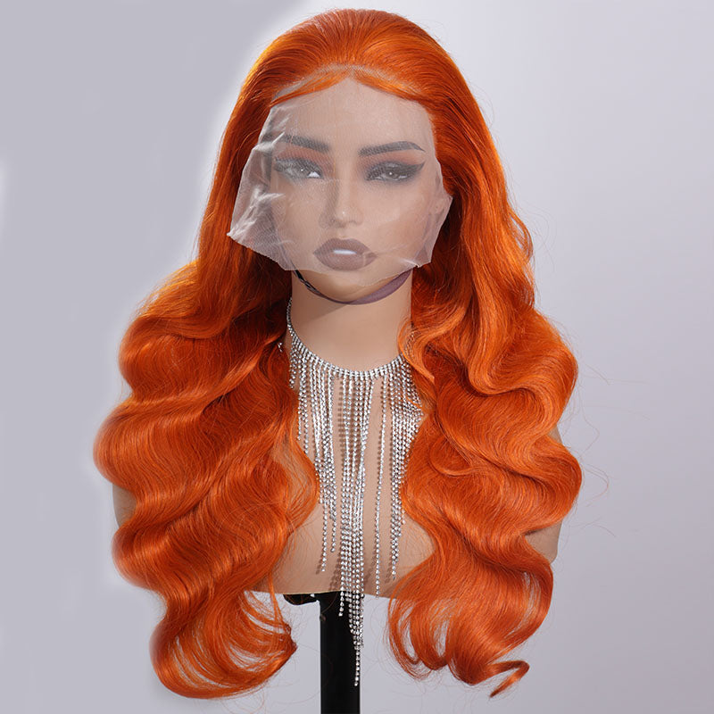 Eullair 28 Inch Body Wave Human Hair Wig with 13x4 Lace Frontal - Natural Wavy Colored Wig for Fall | Affordable & Cost-Effective Choice | Perfect for Daily Wear, Cosplay, and Special Occasions