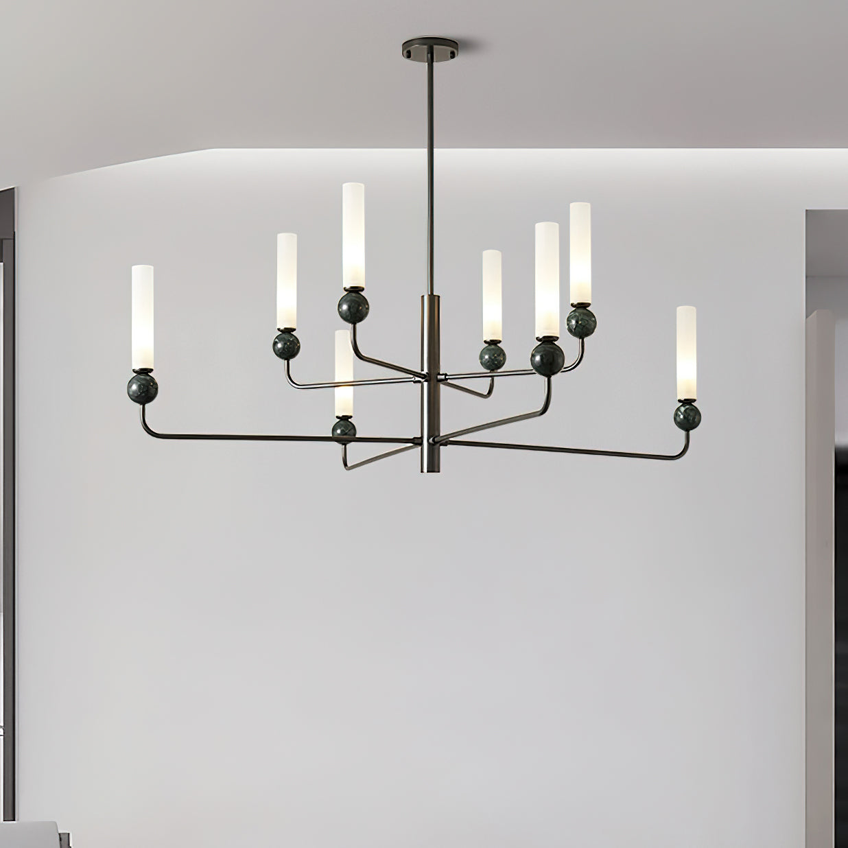 Delie Crystal Chandelier - Elegant Modern Ceiling Light Fixture for Dining Room, Bedroom & Living Room | Perfect for Home Decor, Wedding & Luxury Interior Lighting