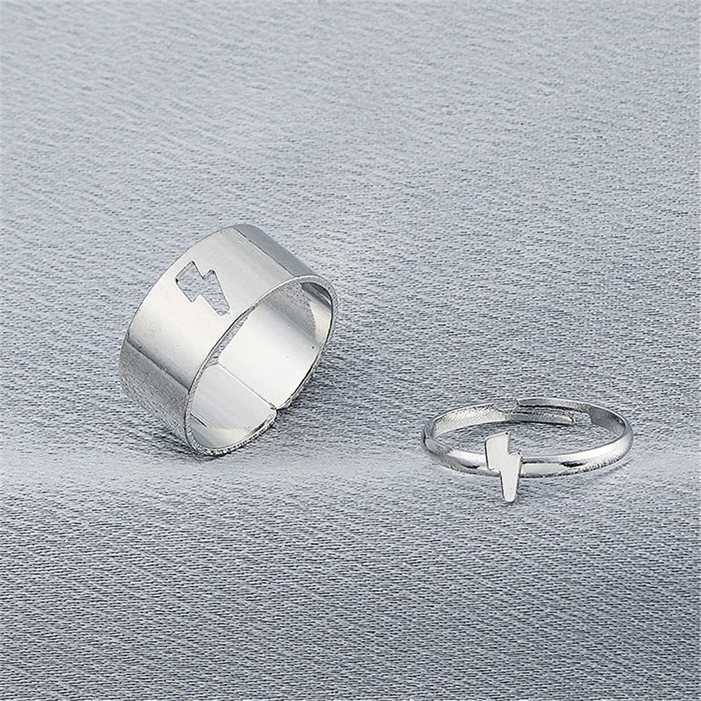 Best Friends BFF Matching Rings for Couples - Heart Moon Star Planet Promise Rings for Women & Men - Perfect for Anniversaries, Valentine's Day & TikTok Y2K Jewelry Gifts