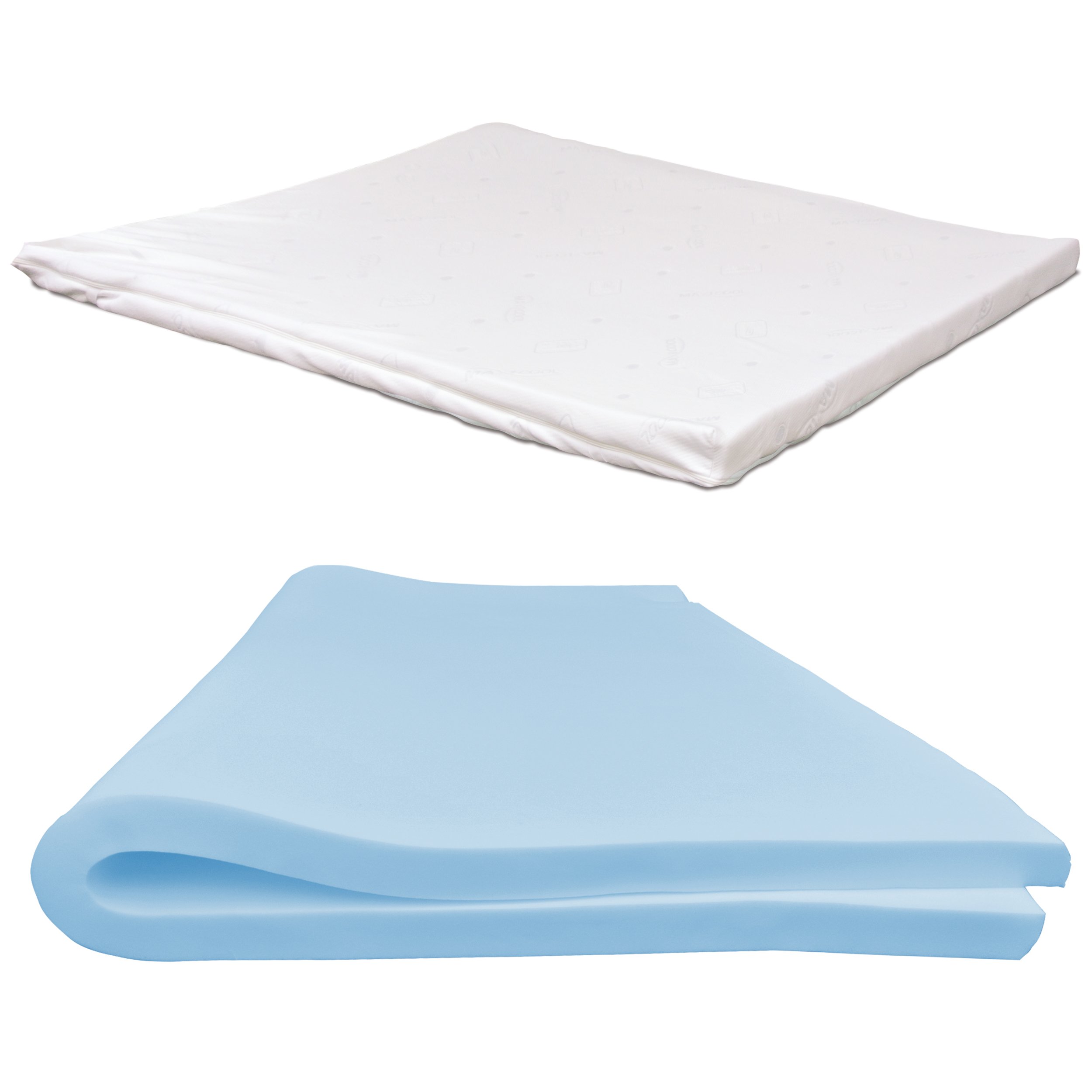 Baldiflex Memory Fresh Mattress Topper for Queen Size Bed - Removable Maxicool Cover, Breathable & Ergonomic Design, Anti-Dust Mite (67