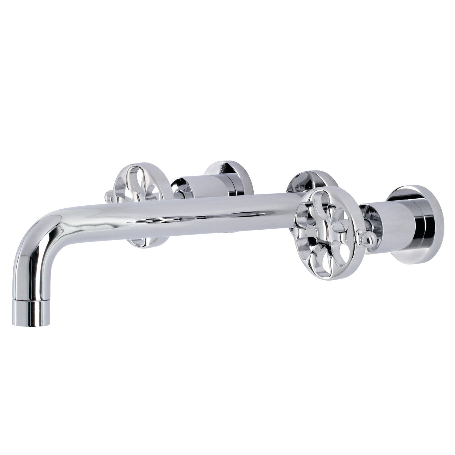 Belknap KS8021RX 3-Hole Wall Mount Roman Tub Faucet with Dual Handles - Polished Chrome Finish - Perfect for Bathroom Renovation & Luxury Spa Experience