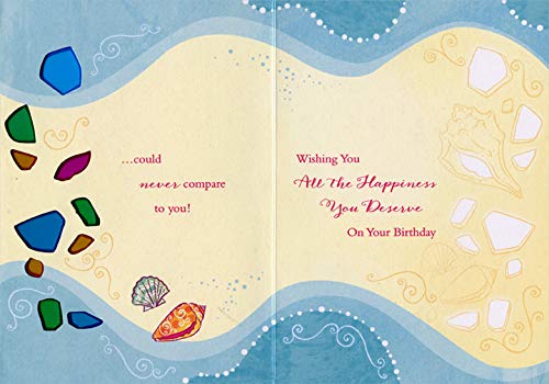 Beautiful Treasures: Colorful Die-Cut Shell Window Birthday Card for Daughter | Thoughtful Gift for Daughter's Birthday, Graduation, or Special Occasion