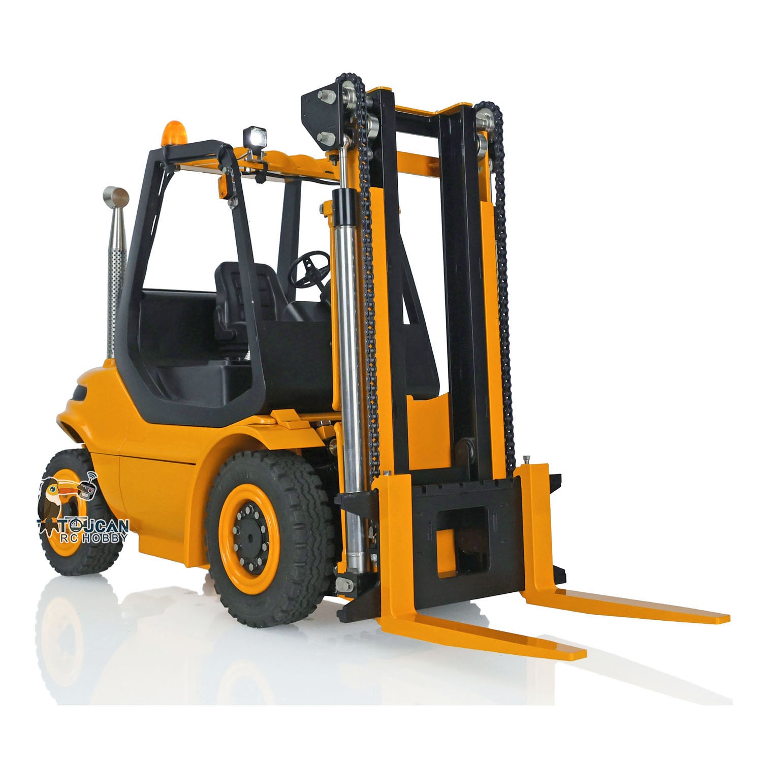 1/14 Scale Metal LESU Assembled & Painted RC Forklift Truck - RTR with Light, Sound, Motor, Servo & ESC - Includes Flysky FS Transmitter & Receiver - Perfect for Indoor/Outdoor RC Hobby, Construction Site Play & Collectors Display