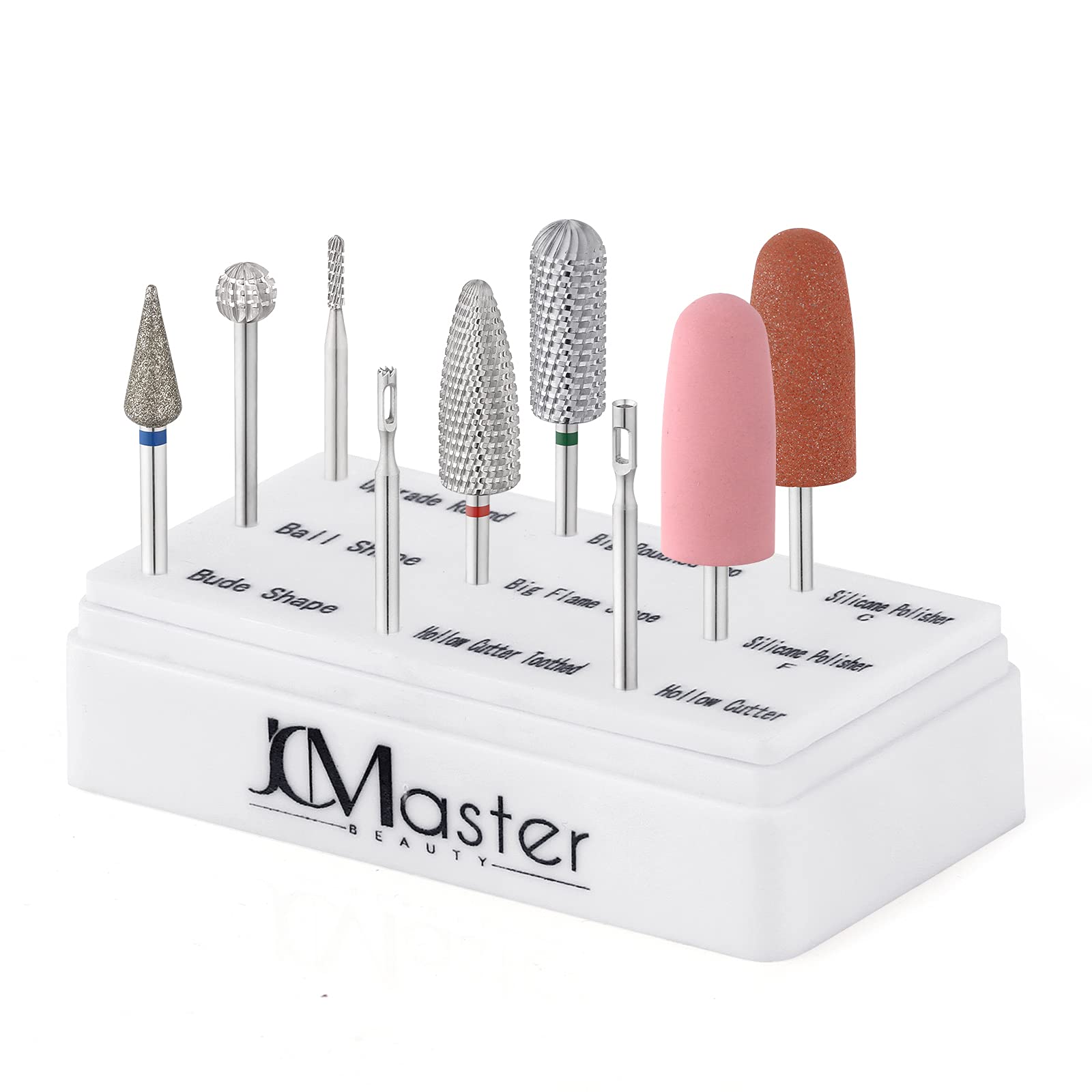9PCS Professional Nail Drill Bits Set for Acrylic Gel Nails - Electric Manicure Pedicure Tools for Salon & Home Use