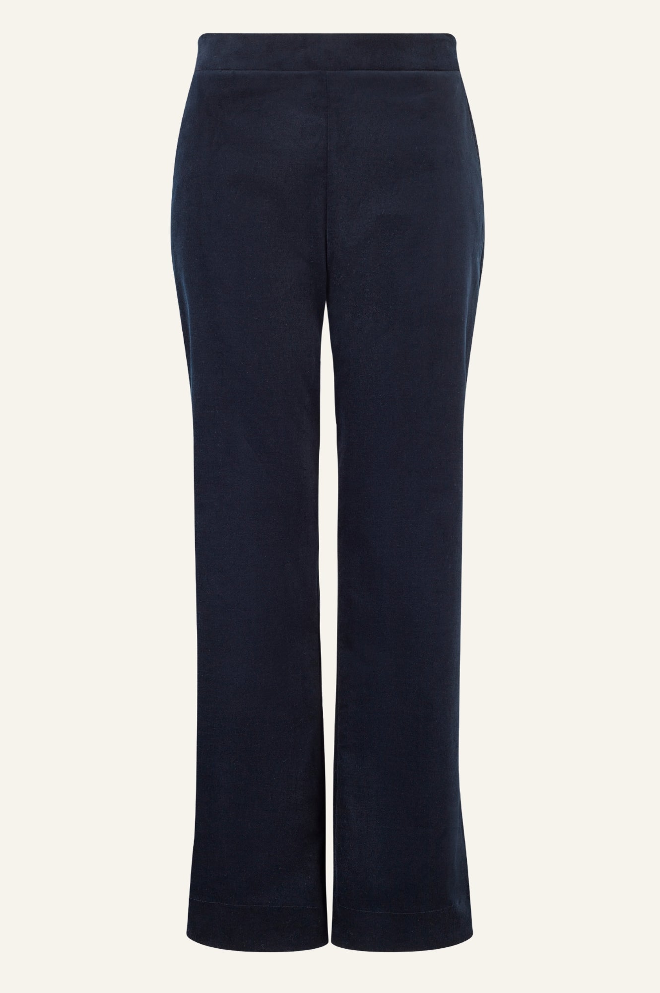 Juliette Cotton Stretch Velvet Pants for Women - Soft & Comfortable High Waist Trousers in Black | Perfect for Office, Party & Casual Wear