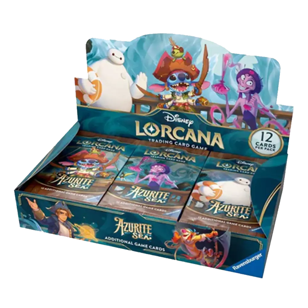 Disney Lorcana Azurite Sea Booster Box - 36 Packs of Trading Cards for Collectors & Players | Enhance Your Disney TCG Deck for Epic Battles & Game Nights