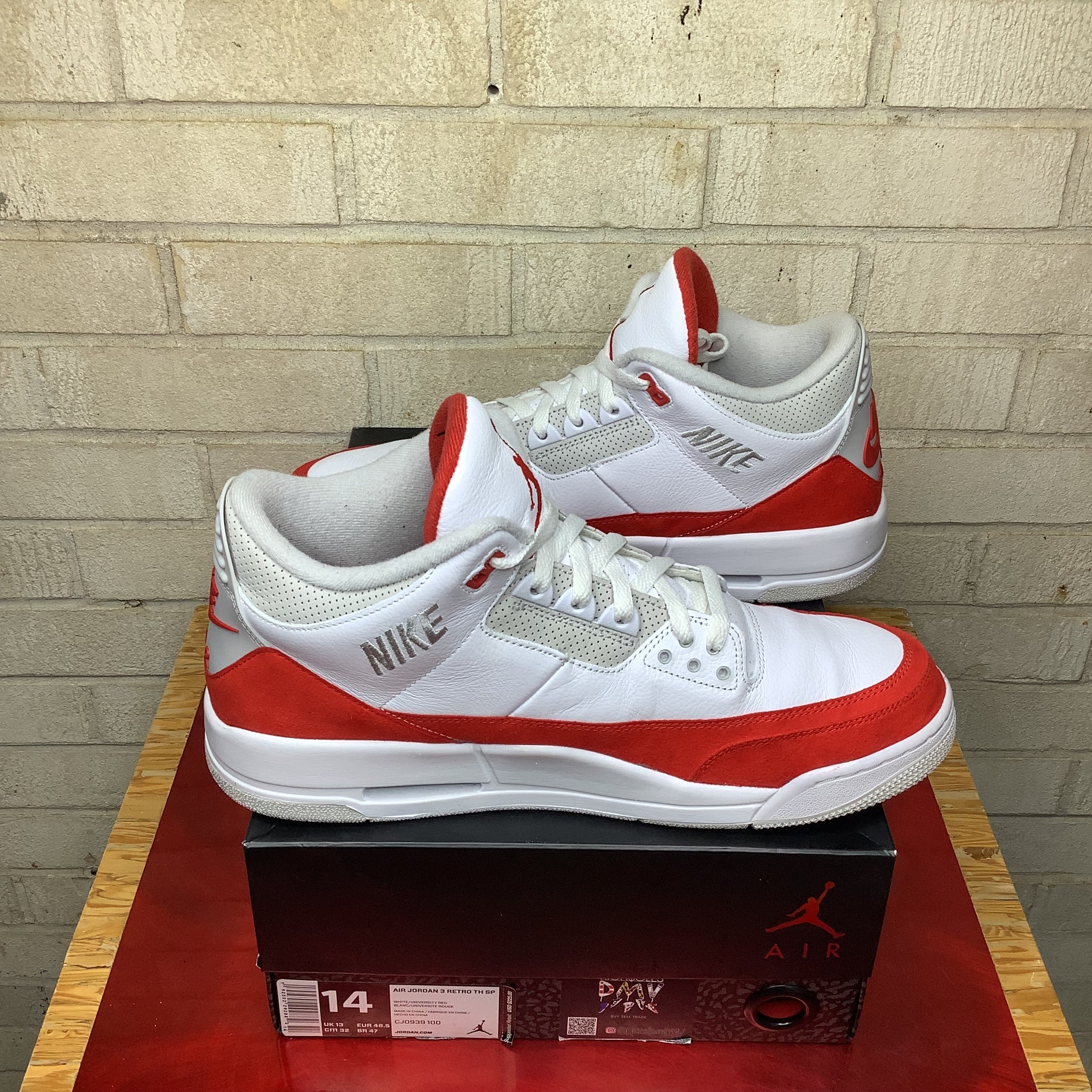 AIR JORDAN 3 Tinker University Red Men's Basketball Shoes Size 14 - CJ0939-100 | Retro Sneakers for Streetwear & Basketball Games