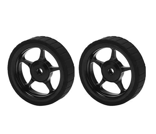 Premium Black Wide Easy Wheels for Brompton Folding Bike V2.0 - Enhanced Stability & Smooth Ride for Urban Commuting & Travel