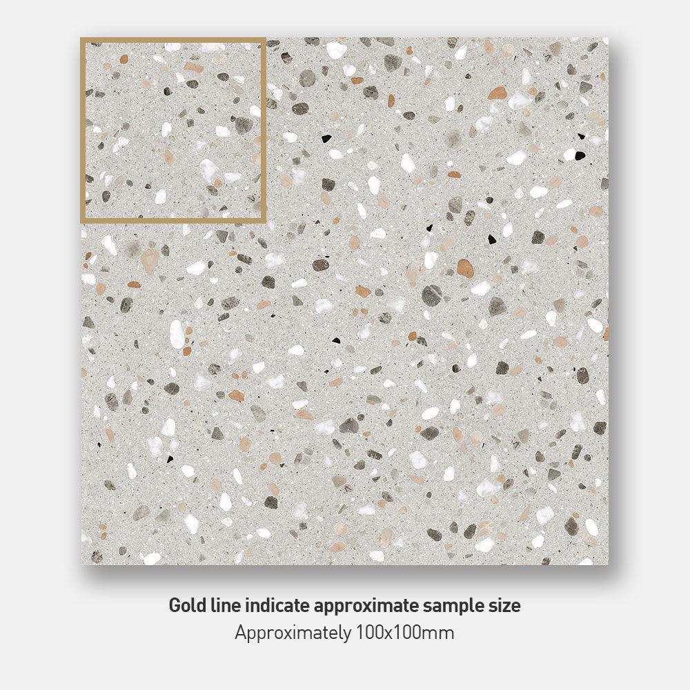 Roma Avenue 600x600 Matt Terrazzo Porcelain Tile - Premium Flooring for Kitchen, Bathroom & Living Room - Durable & Stylish Home Decor