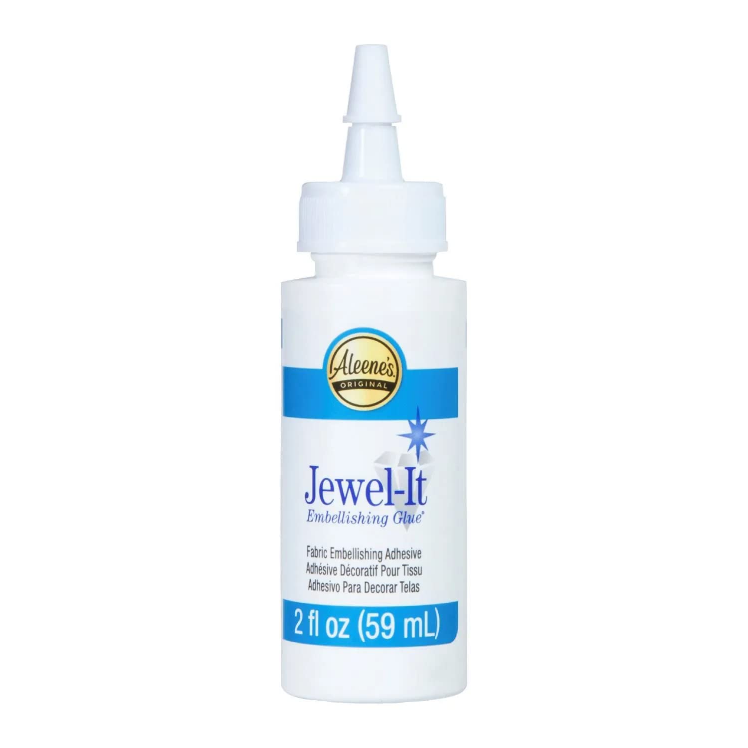 Jewel-It Fabric Glue 2oz with Accessories for DIY Crafts & Jewelry Making