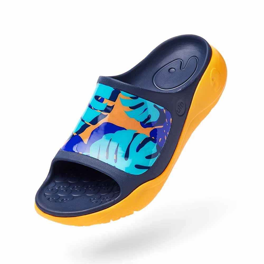 Men's Comfortable Palm Tree Slides - Soft Beach Sandals for Summer, Pool, and Vacation - Ibiza Style Casual Footwear