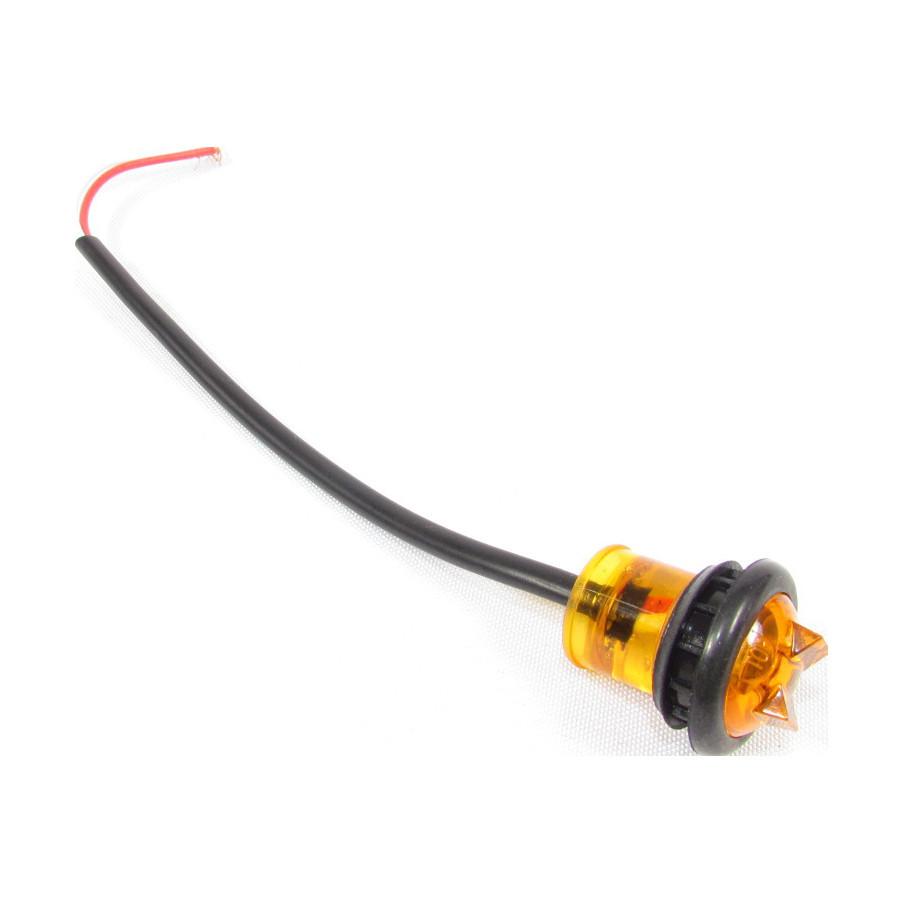 Fortpro 3/4 Inch Round Clearance Marker LED Light - 1 LED Ultra Bright for Truck, Trailer, RV & Off-Road Vehicles - Waterproof & Durable for Outdoor Use