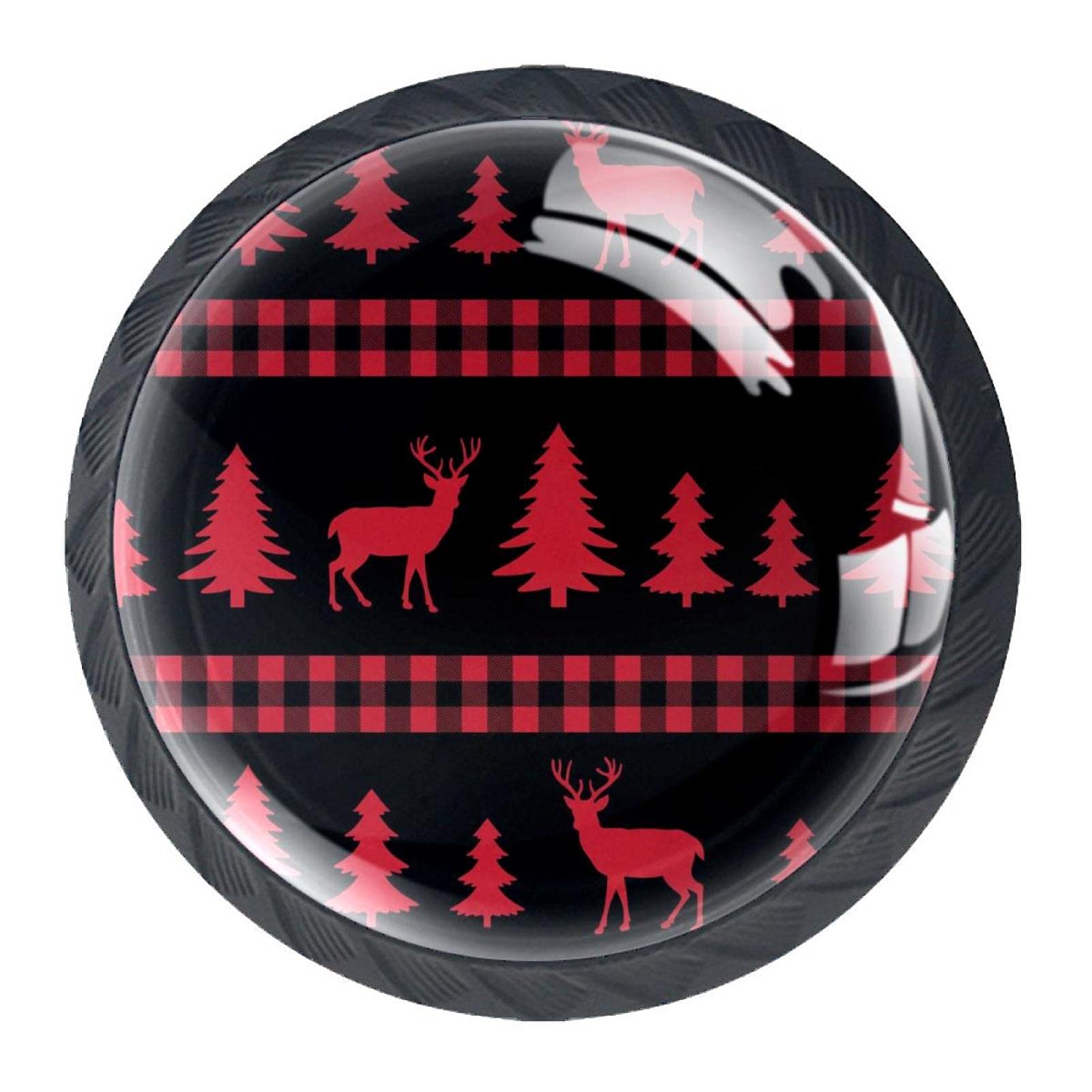 4 Pcs Unique Cabinet Dresser Knobs - Christmas Themed Drawer Pull Handles for Kitchen, Bathroom & Furniture - Perfect for Holiday Home Decor & DIY Cabinet Upgrades