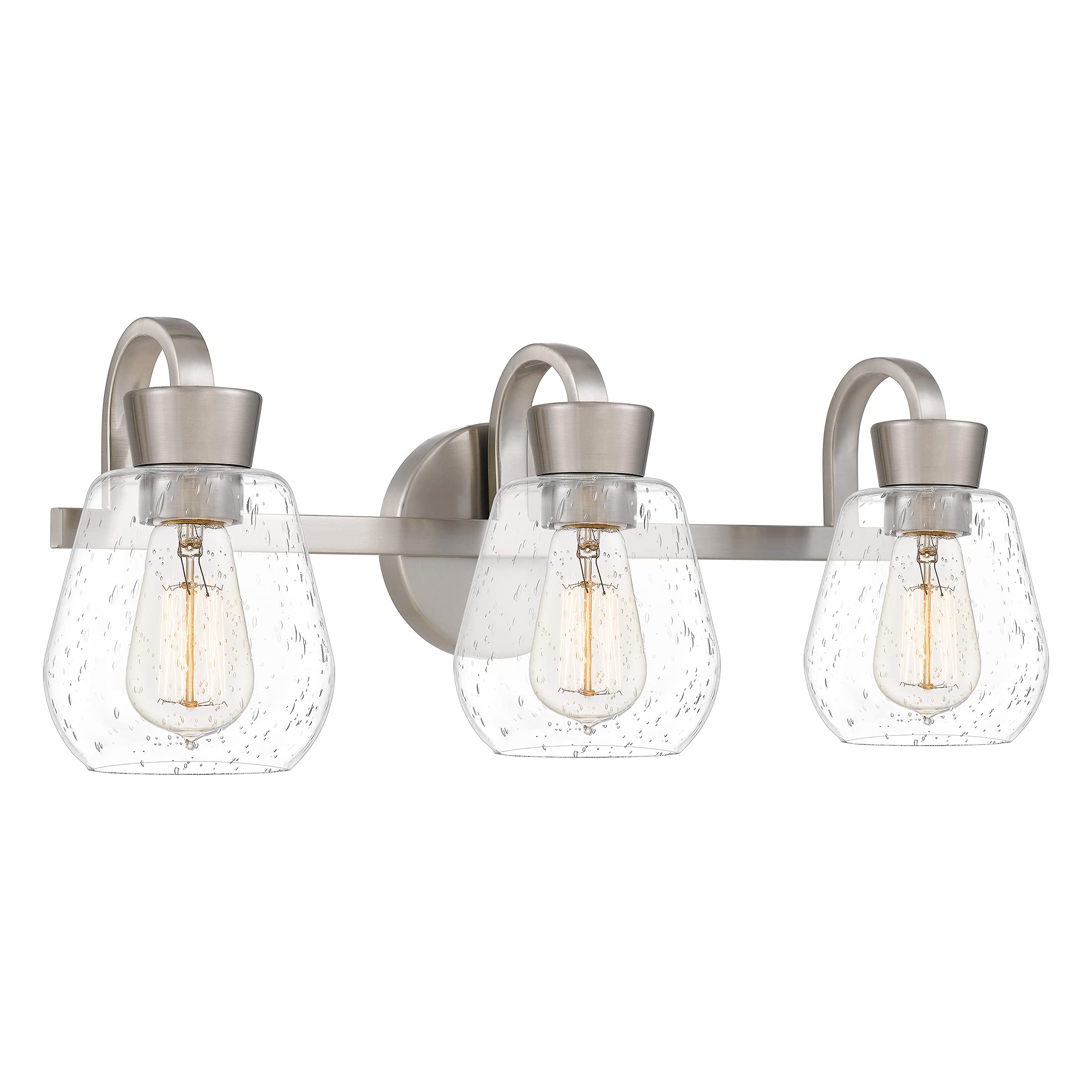 DS19204 Halstead Vanity Light in Brushed Nickel - Modern Bathroom Lighting Fixture for Vanity Mirror, Dressing Room & Makeup Area
